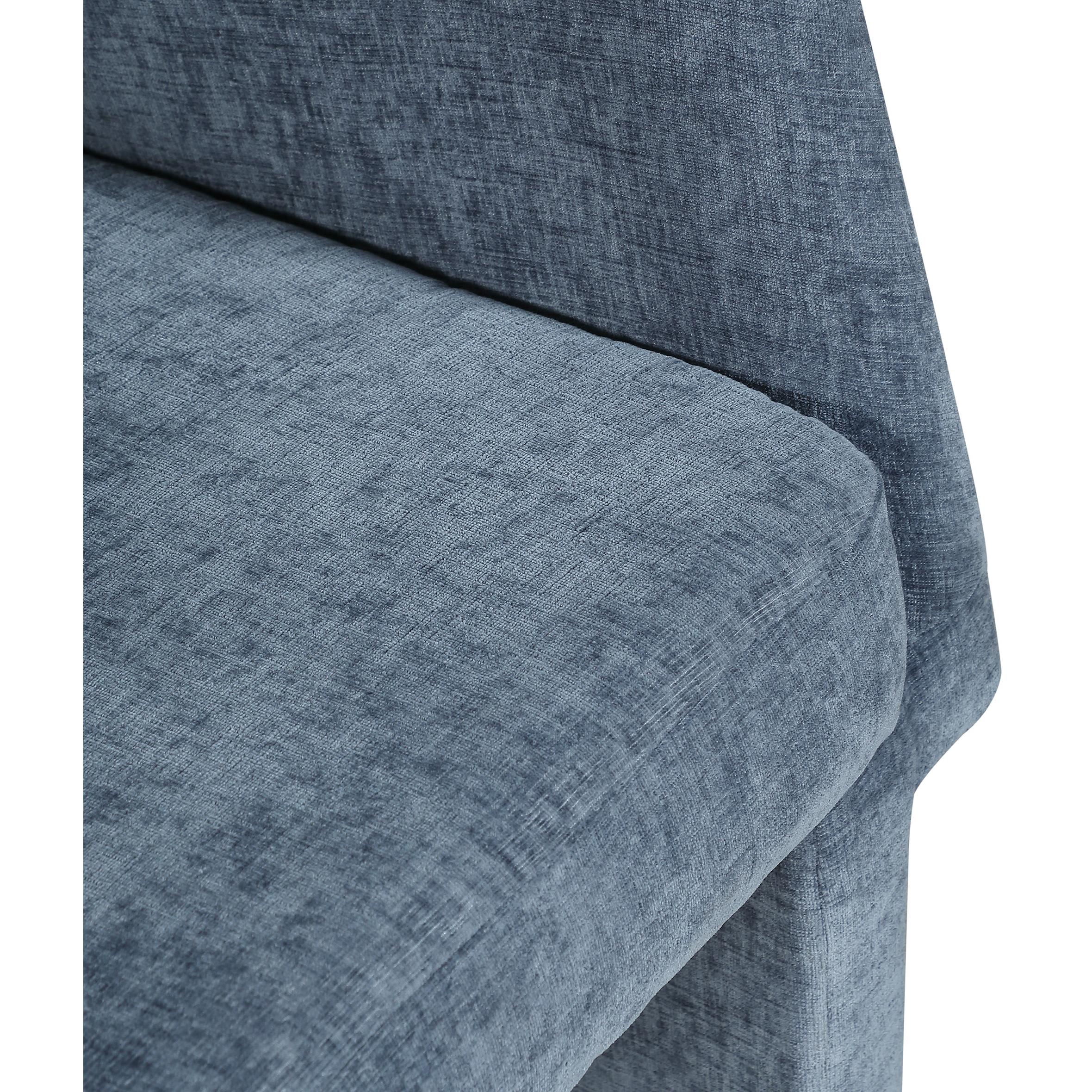 Meridian Emmet Light Blue Chenille Fabric Dining Chair / Accent Chair