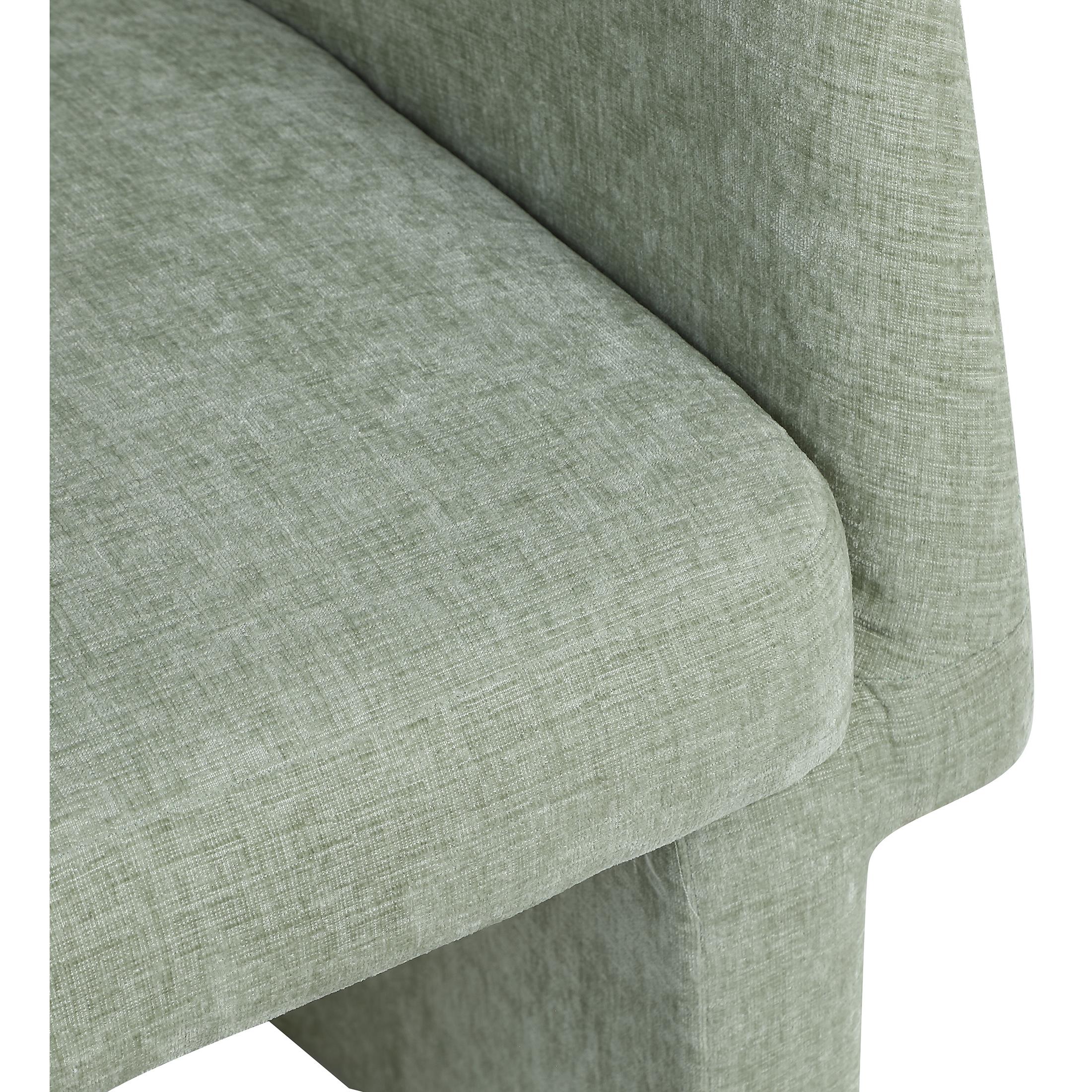 Meridian Emmet Mint Chenille Fabric Dining Chair / Accent Chair