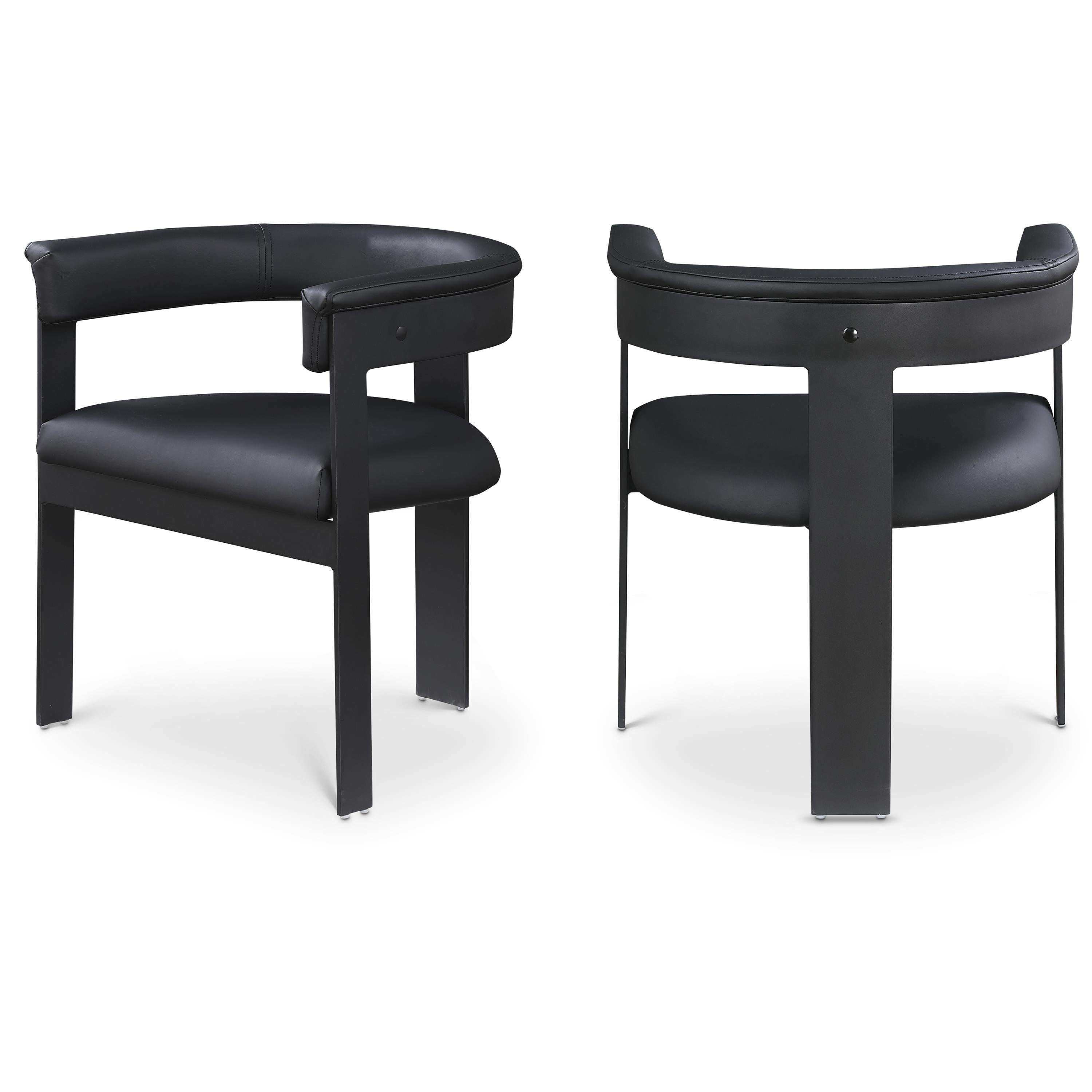 Meridian Romeo Black Vegan Leather Dining Chair