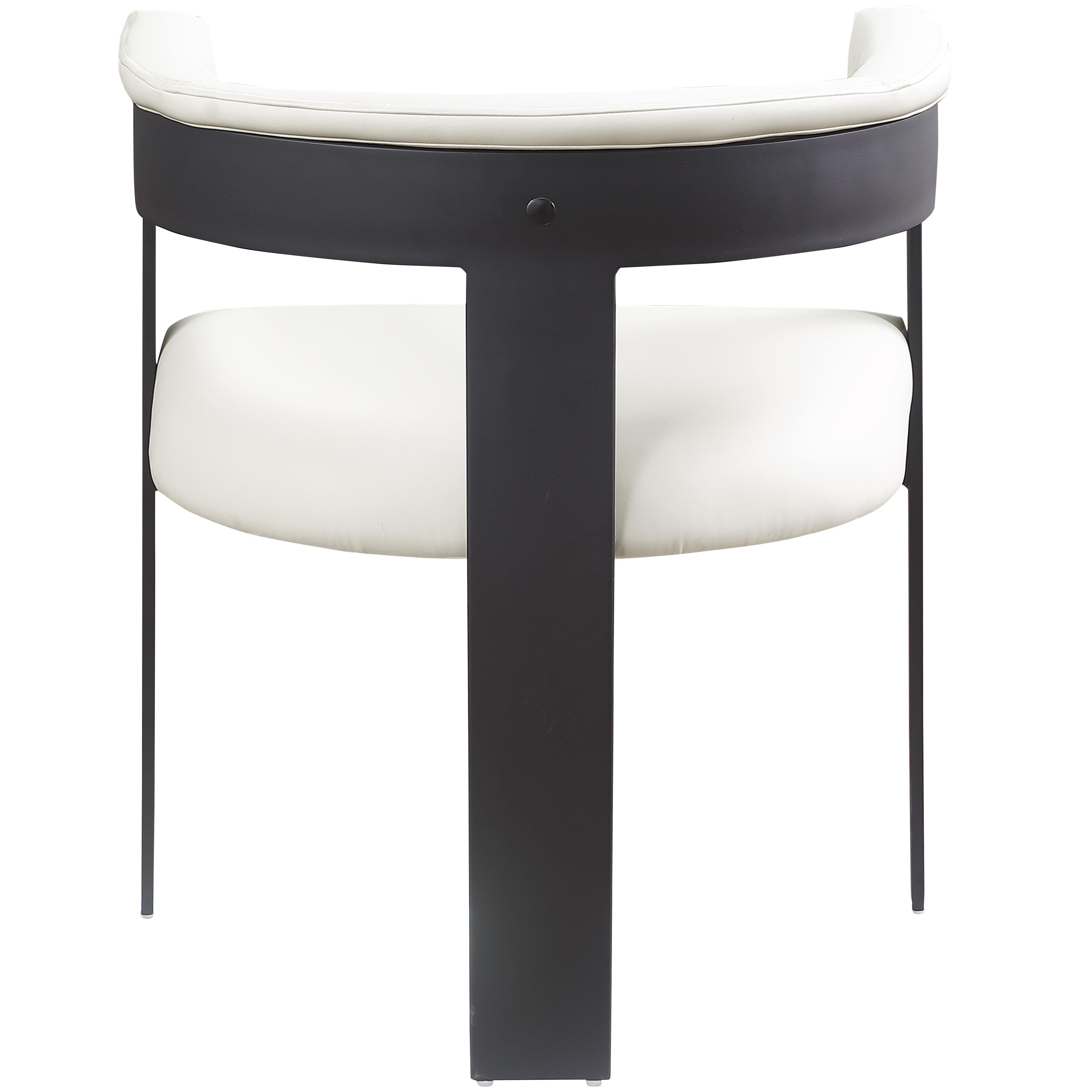 Meridian Romeo Cream Vegan Leather Dining Chair