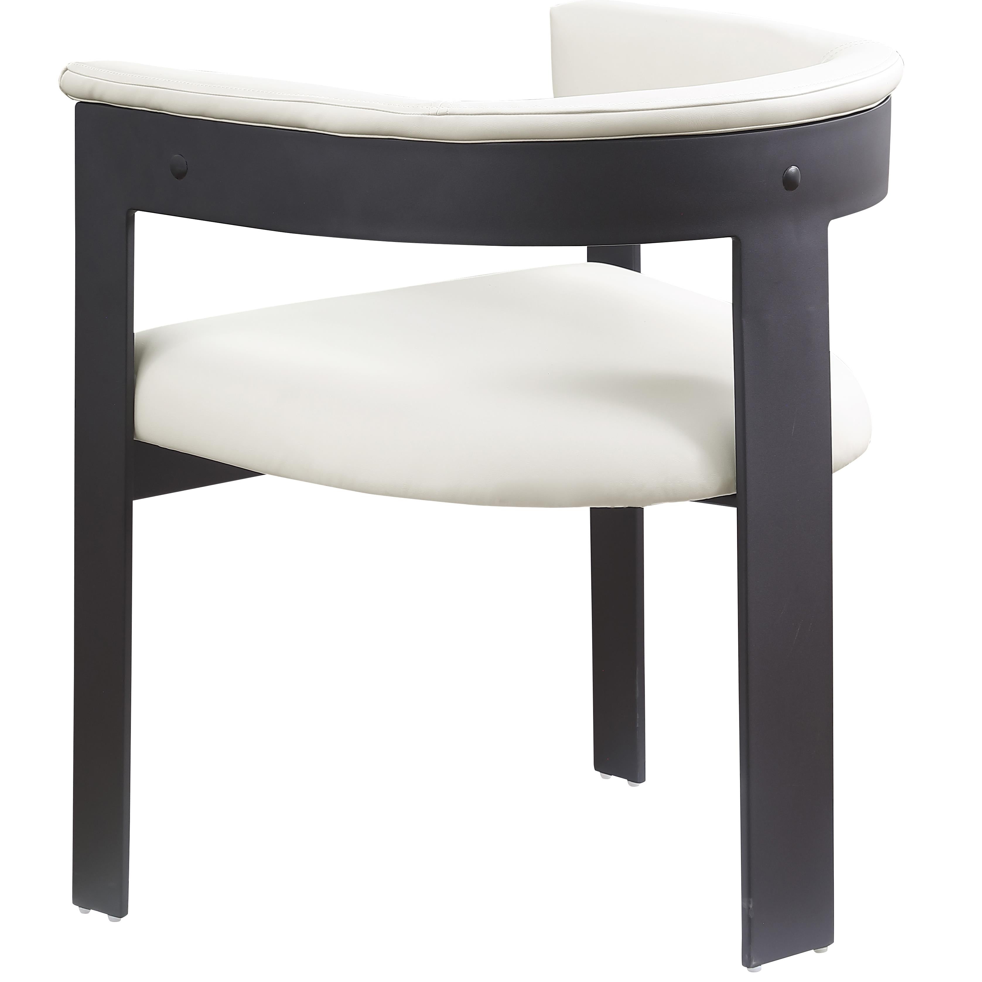 Meridian Romeo Cream Vegan Leather Dining Chair