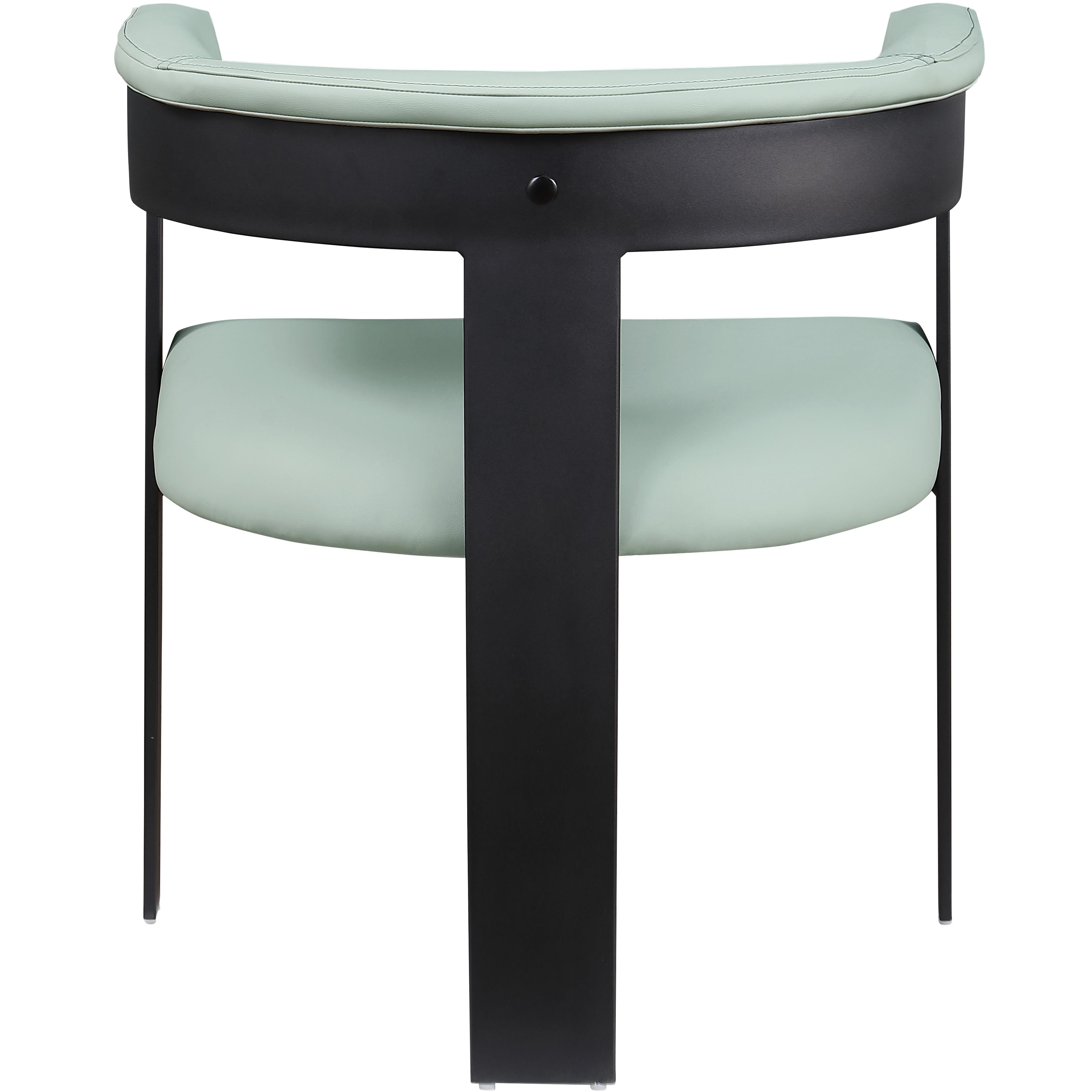 Meridian Romeo Mint Green Vegan Leather Dining Chair