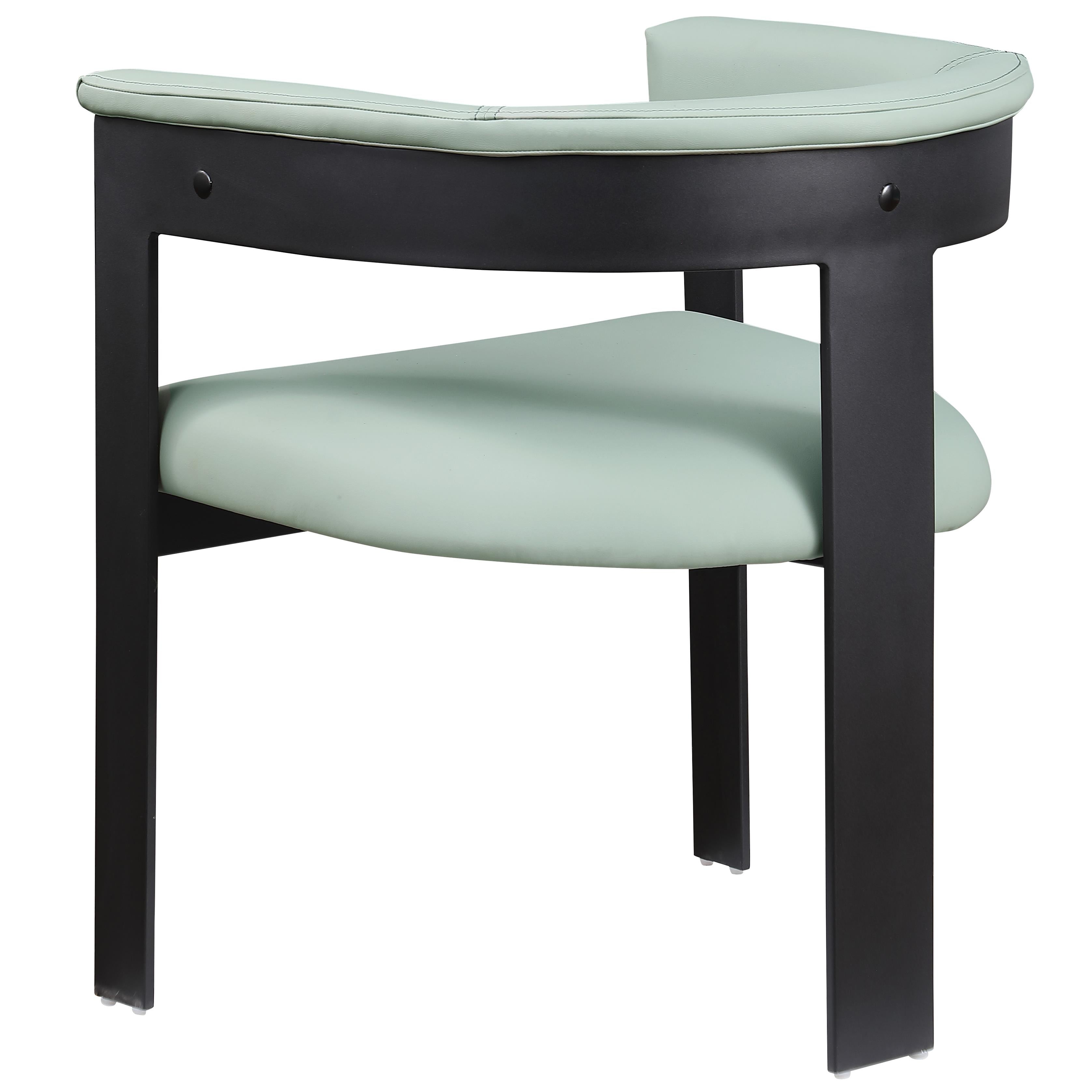 Meridian Romeo Mint Green Vegan Leather Dining Chair