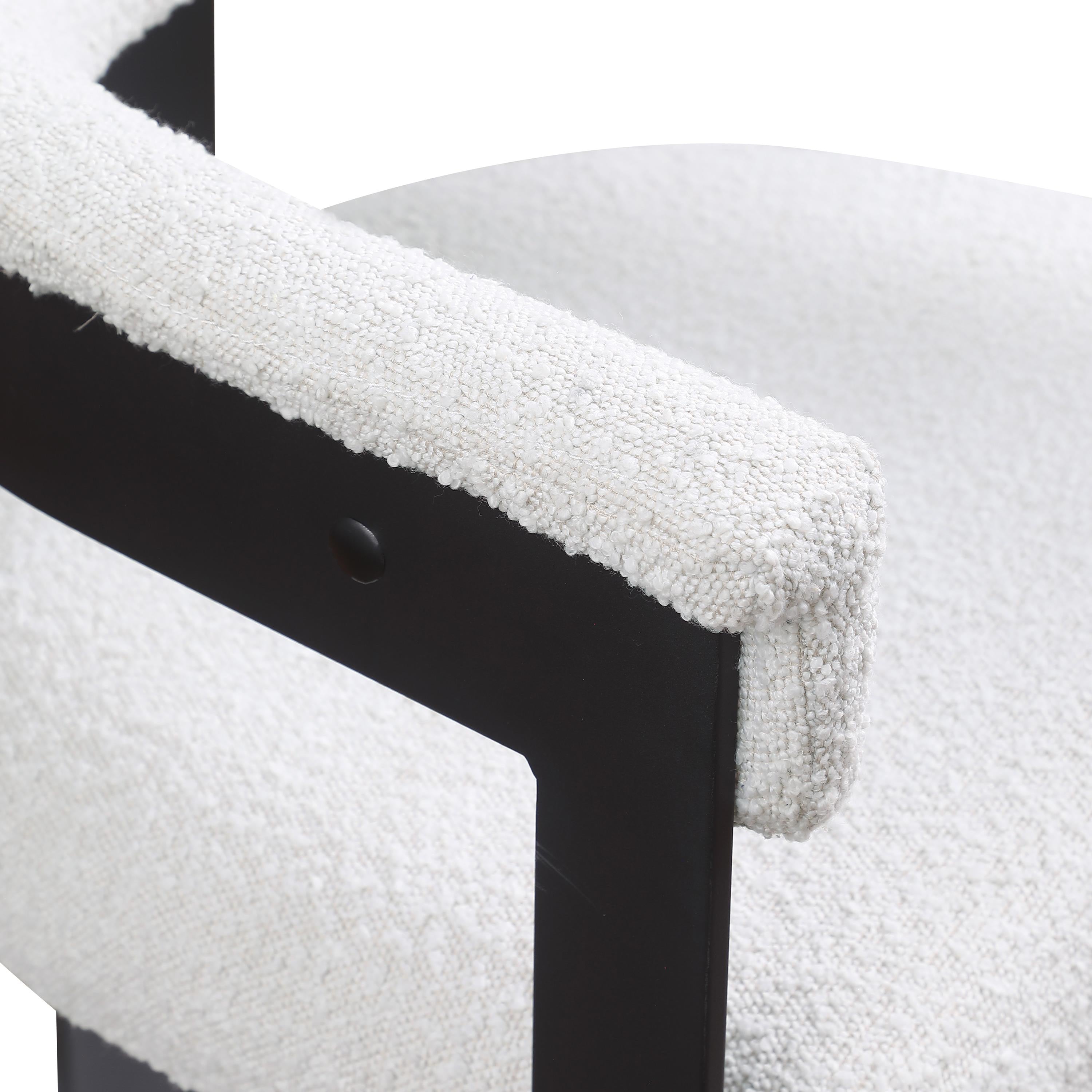 Meridian Romeo Cream Boucle Fabric Dining Chair