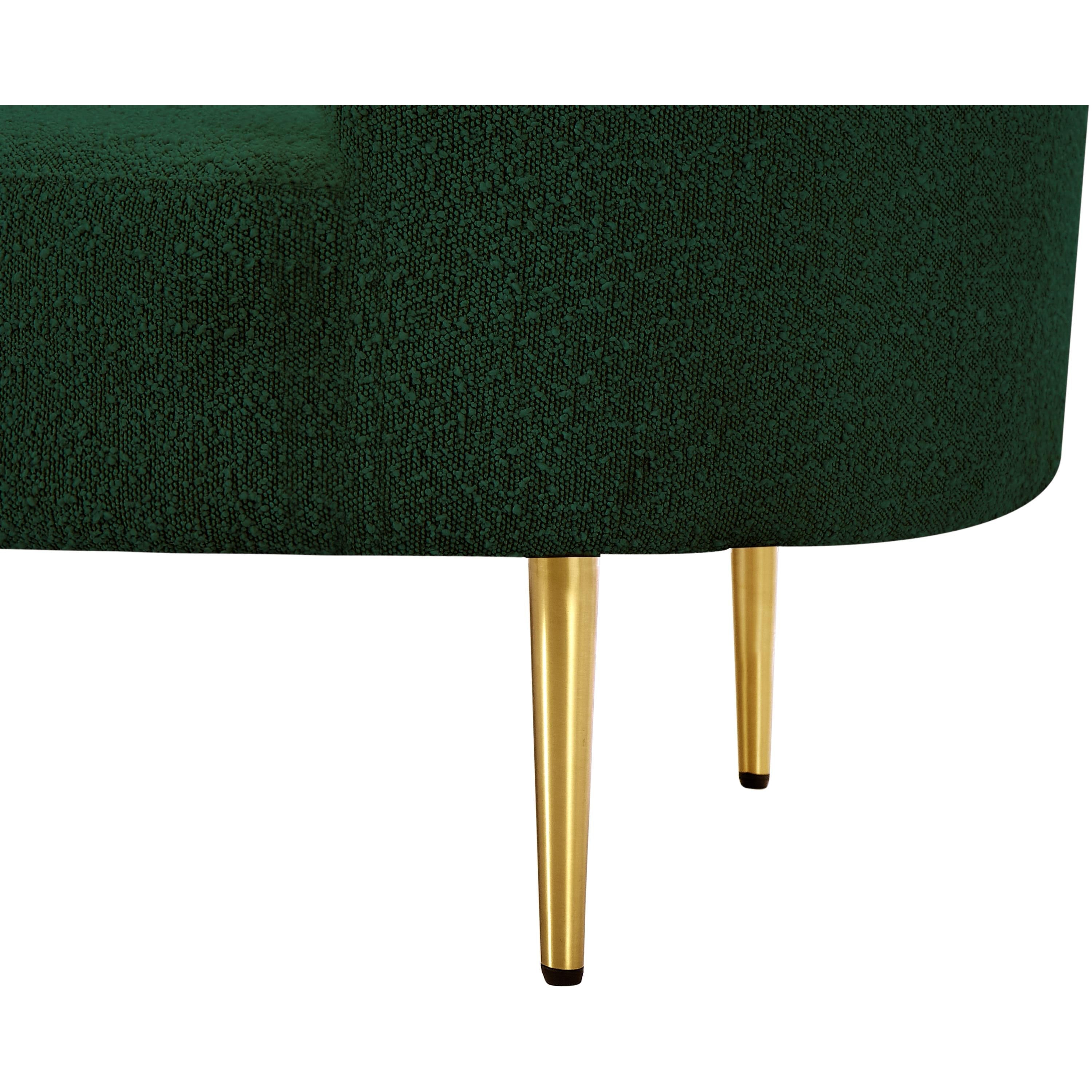 Meridian Ritz Green Boucle Fabric Chair