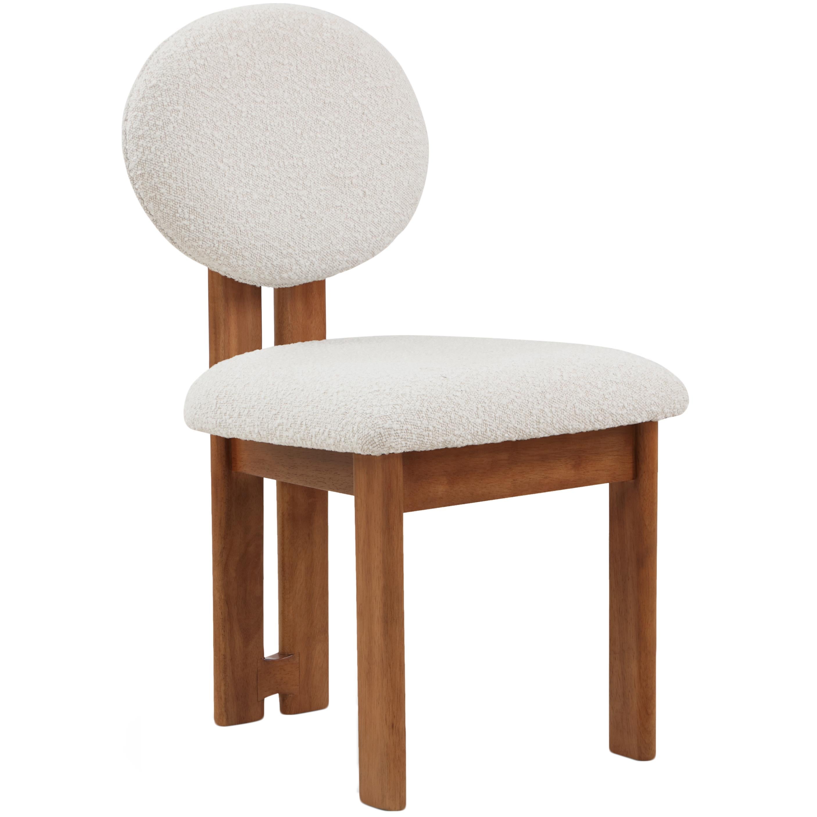 Meridian Napa Cream Boucle Fabric Dining Chair