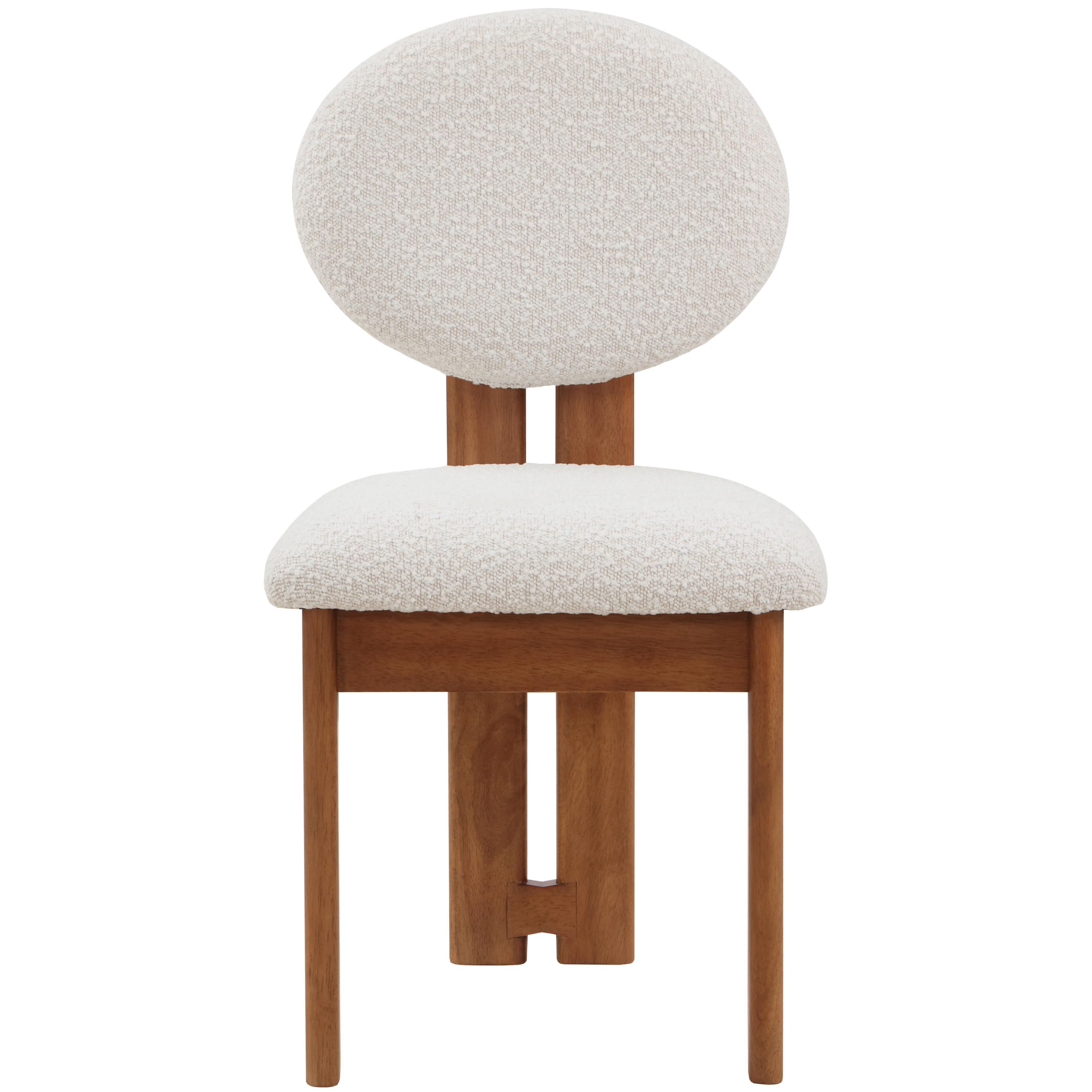 Meridian Napa Cream Boucle Fabric Dining Chair