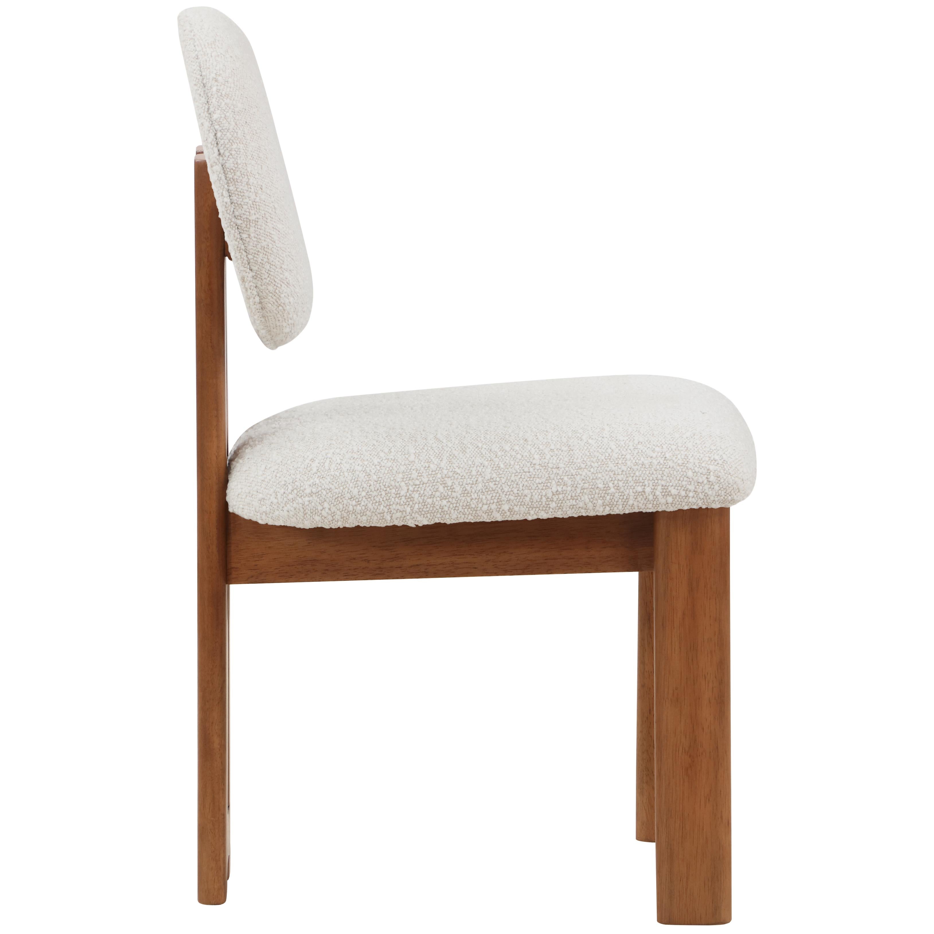 Meridian Napa Cream Boucle Fabric Dining Chair
