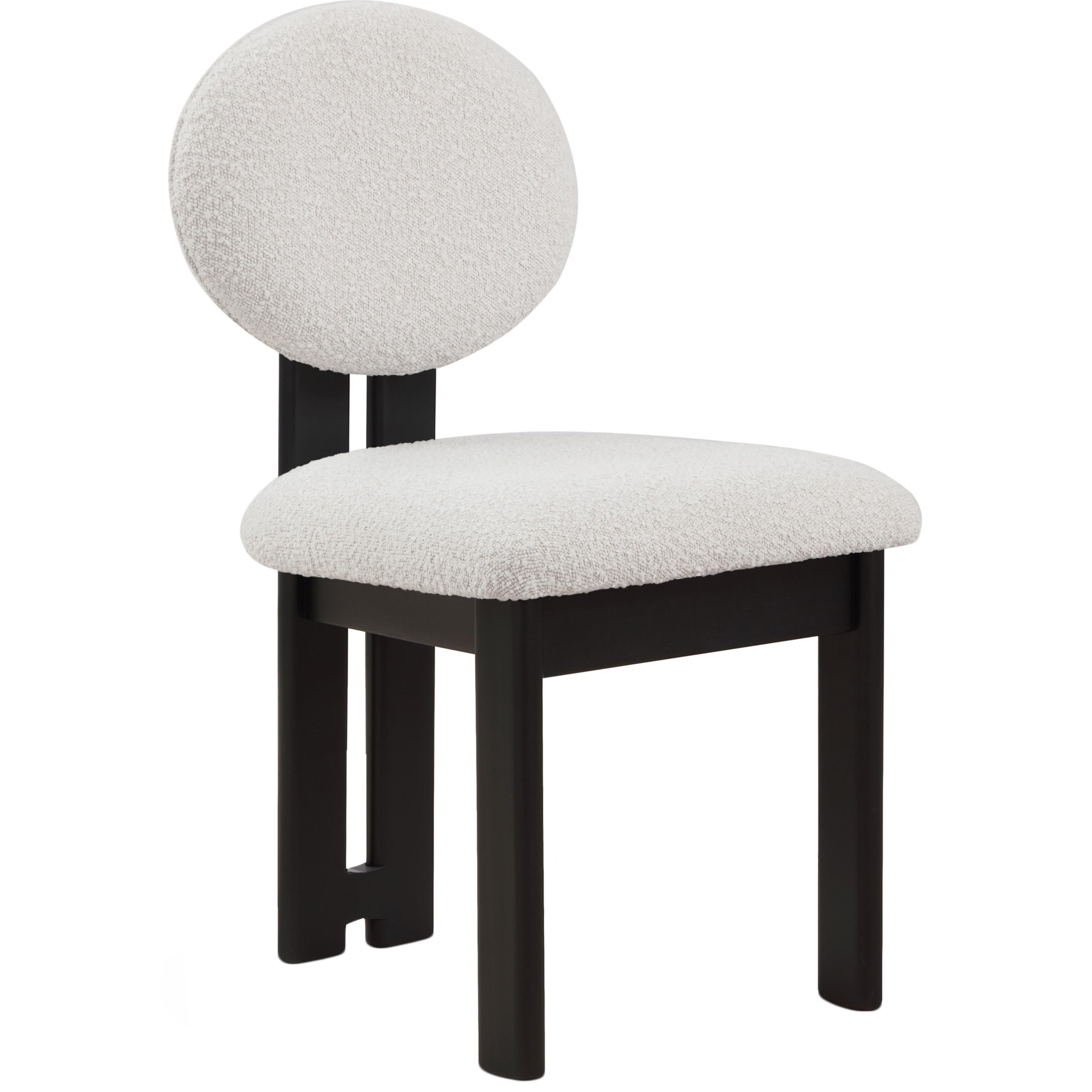 Meridian Napa Cream Boucle Fabric Dining Chair