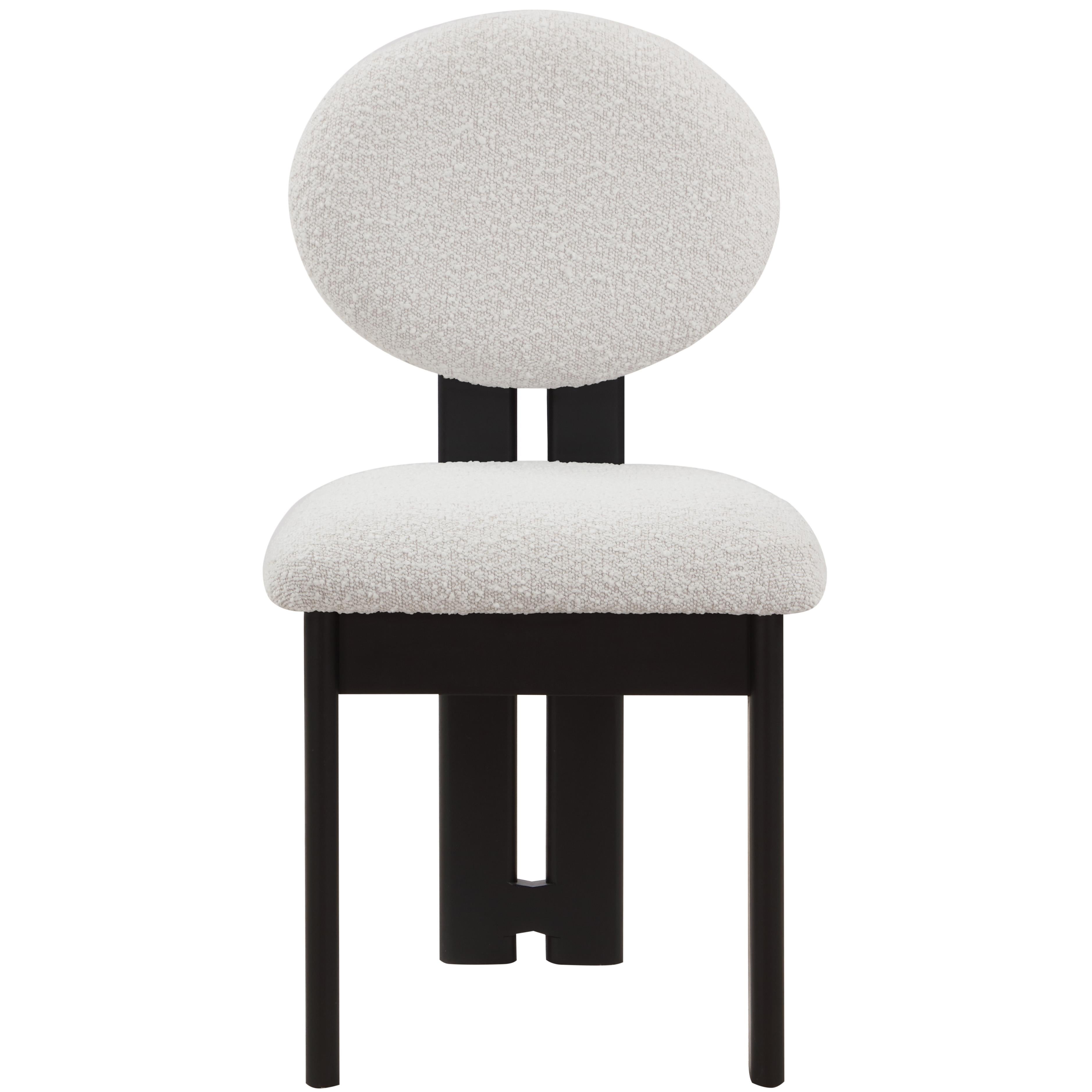 Meridian Napa Cream Boucle Fabric Dining Chair