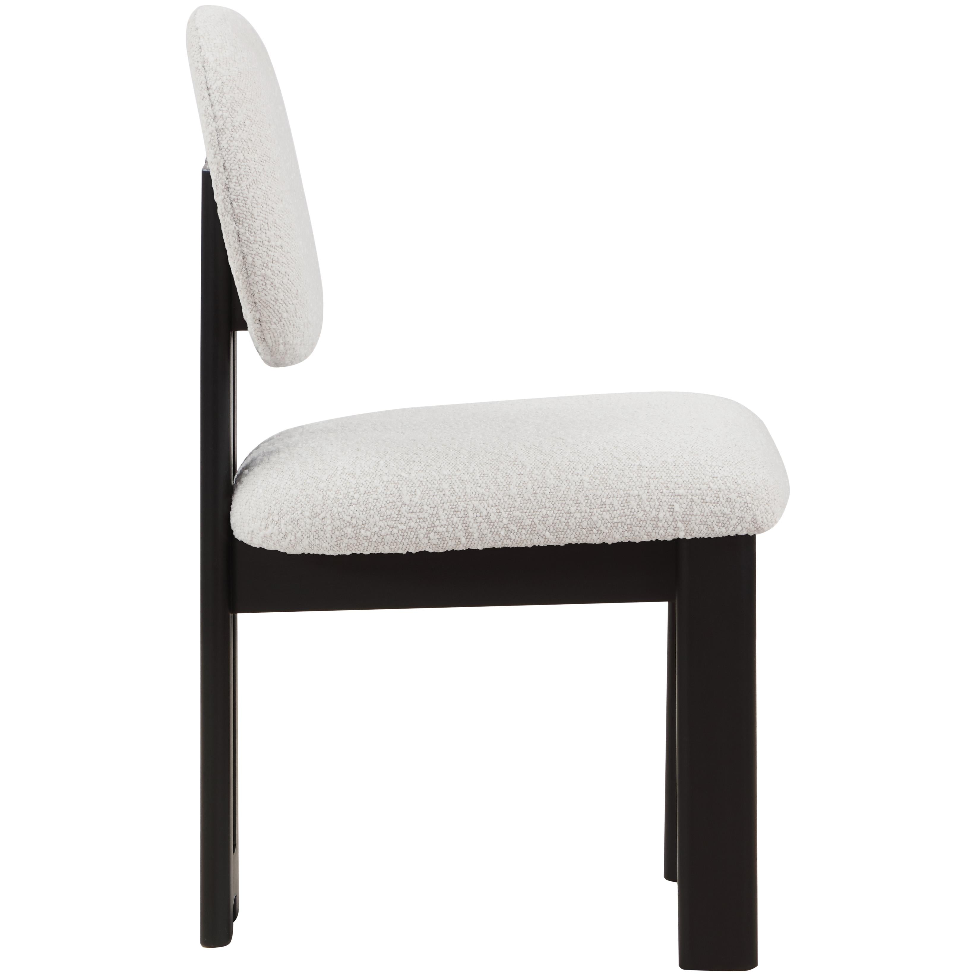 Meridian Napa Cream Boucle Fabric Dining Chair