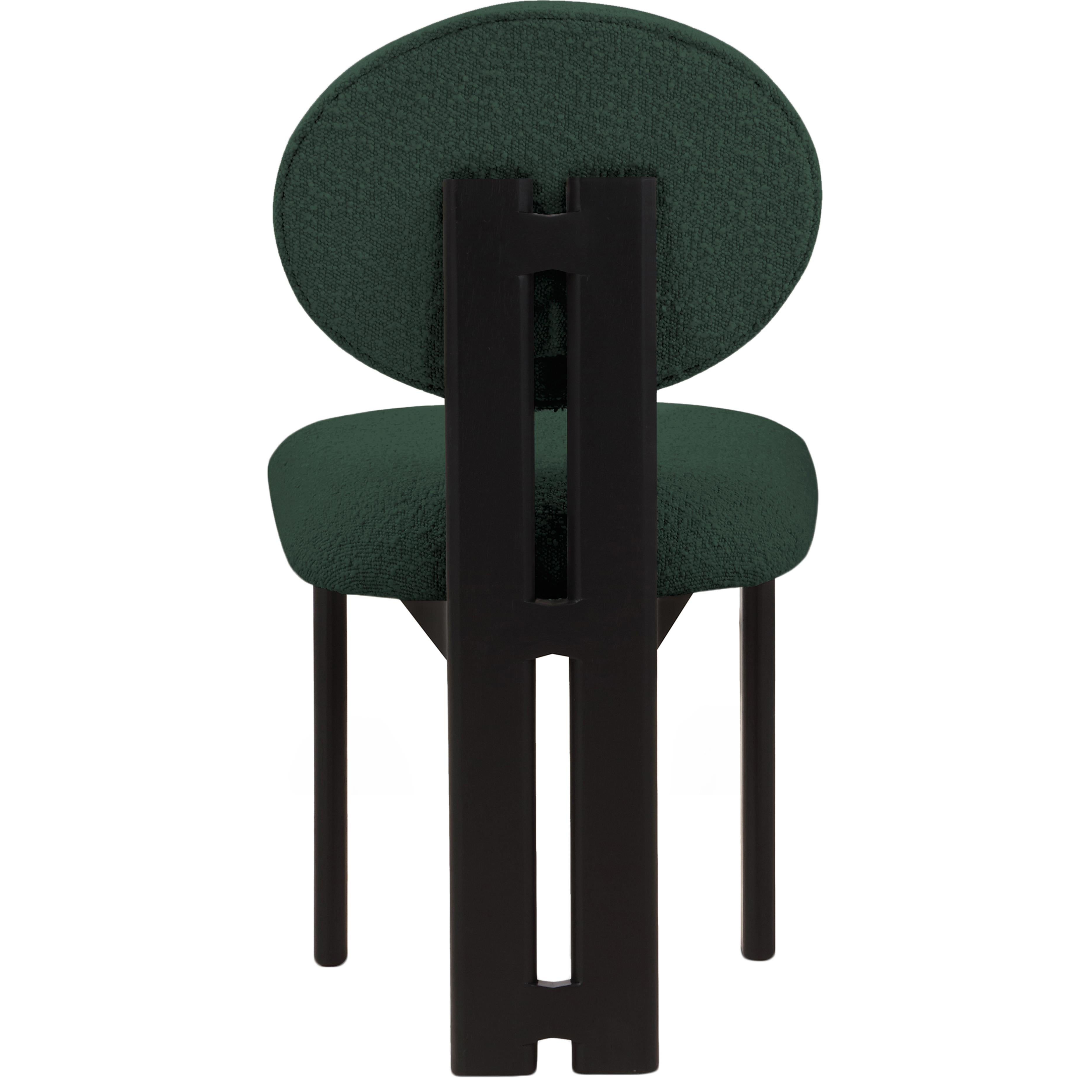 Meridian Napa Green Boucle Fabric Dining Chair
