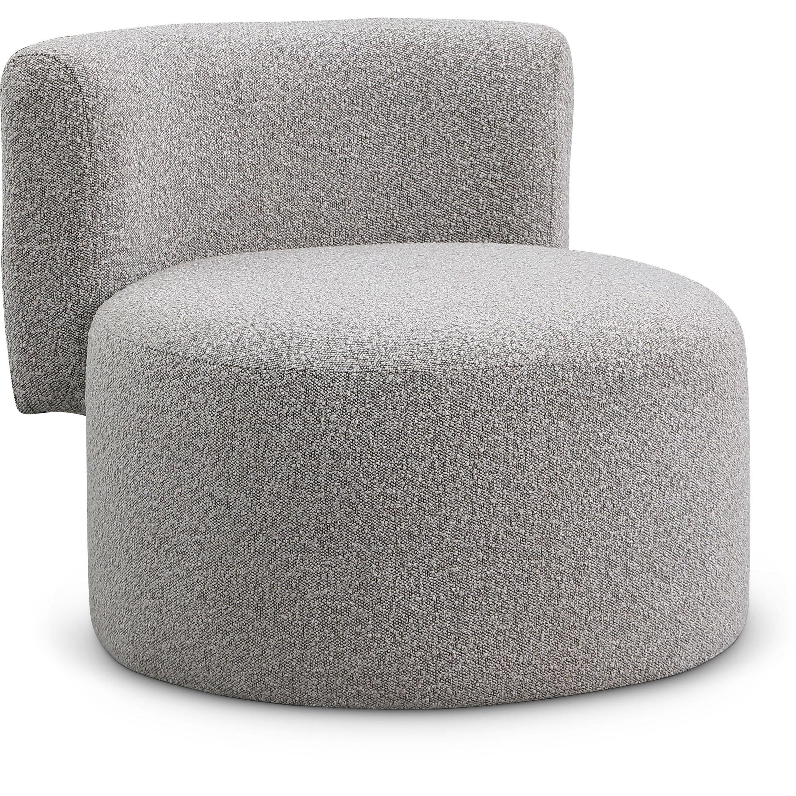 Meridian Como Taupe Boucle Fabric Accent Chair