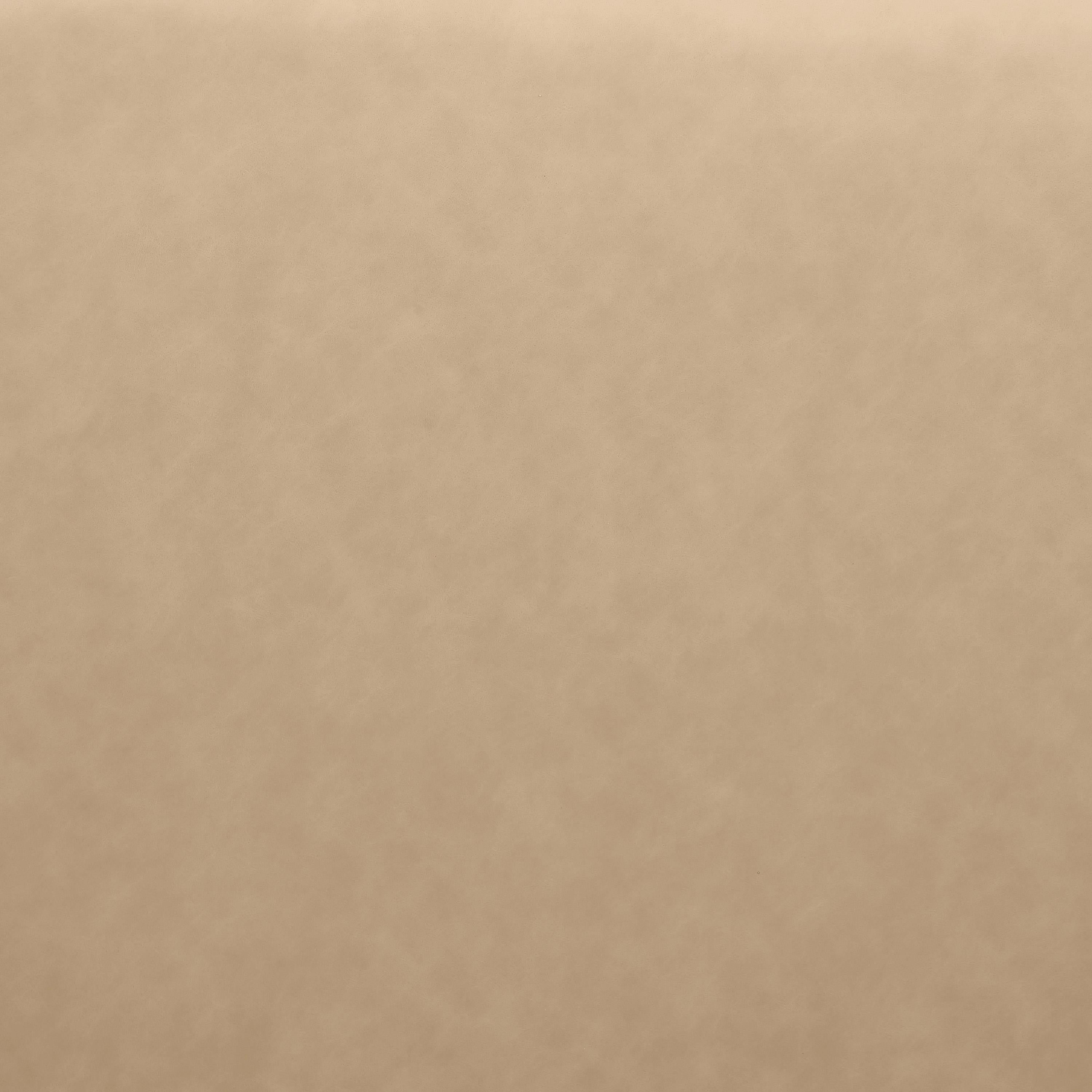 Meridian Cube Tan Vegan Leather Ottoman