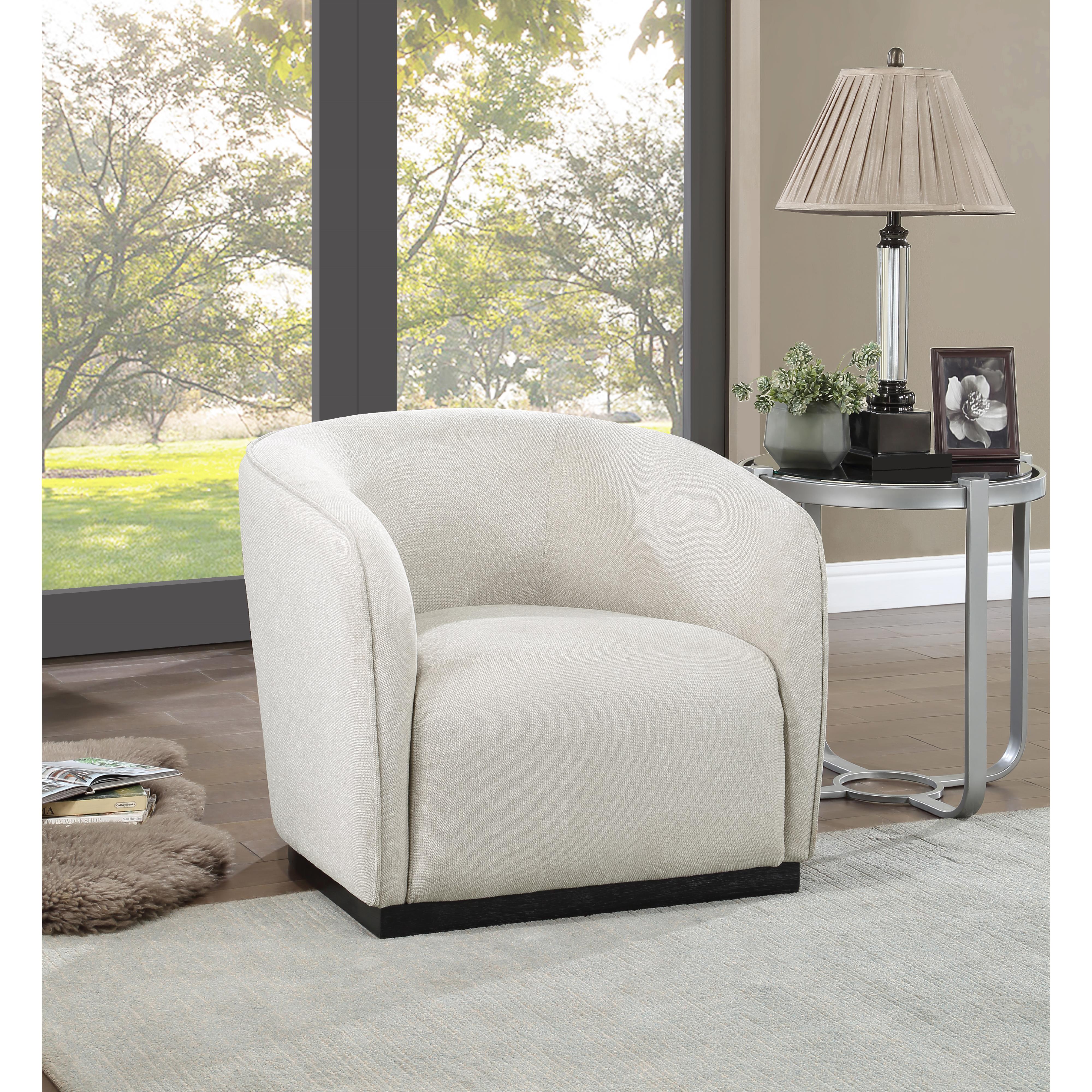 Meridian Mylah Beige Polyester Fabric Chair