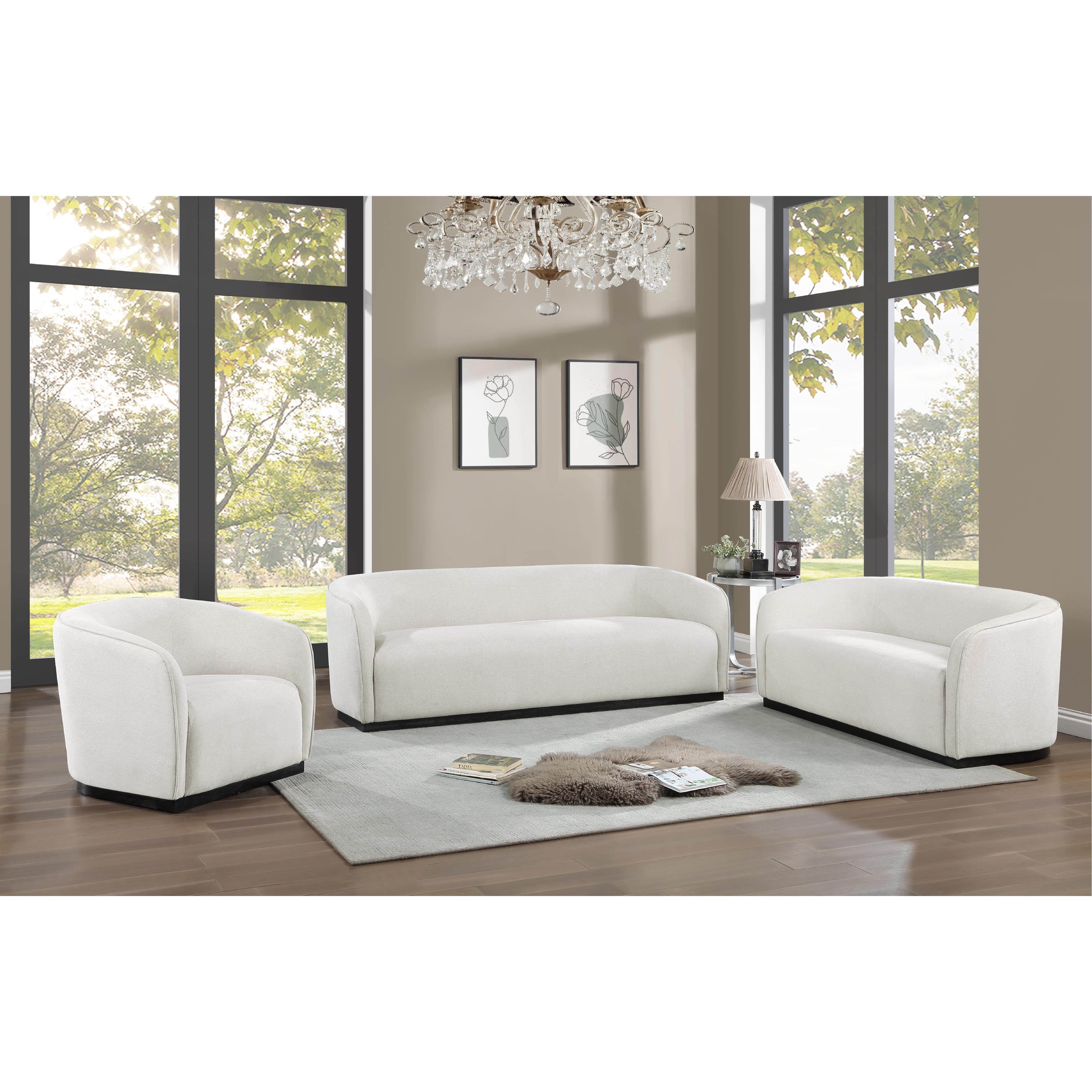 Meridian Mylah Beige Polyester Fabric Chair