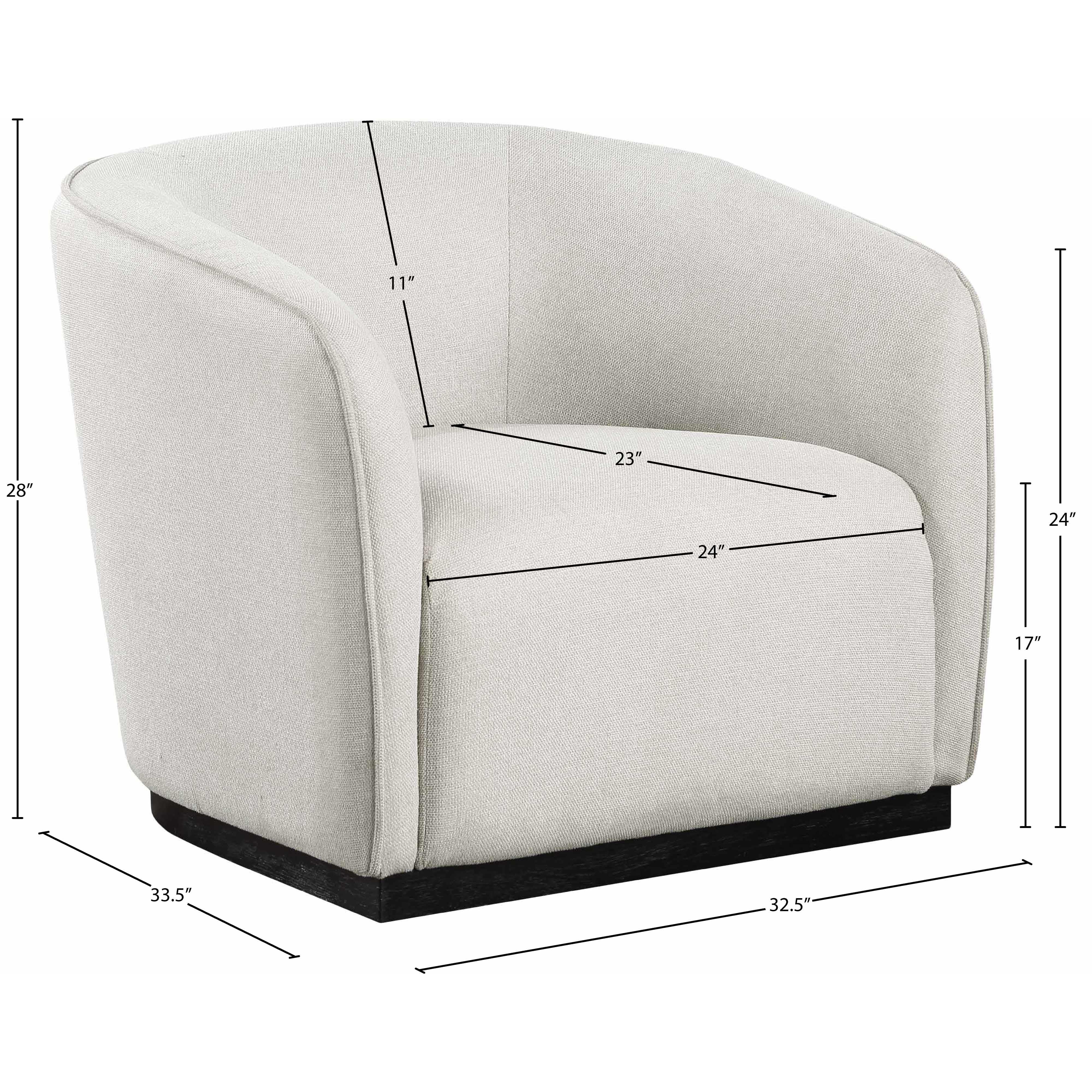 Meridian Mylah Beige Polyester Fabric Chair
