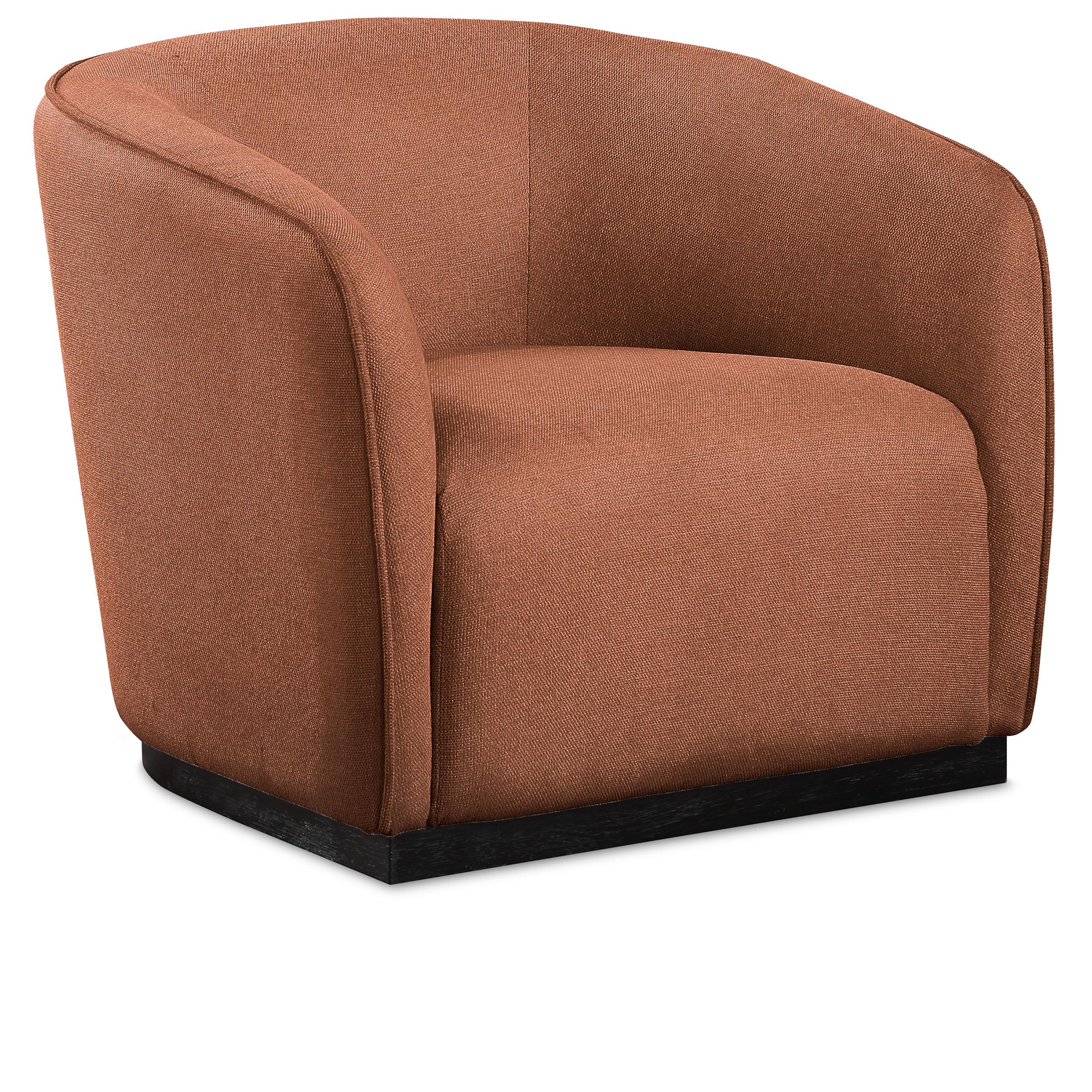 Meridian Mylah Cognac Polyester Fabric Chair