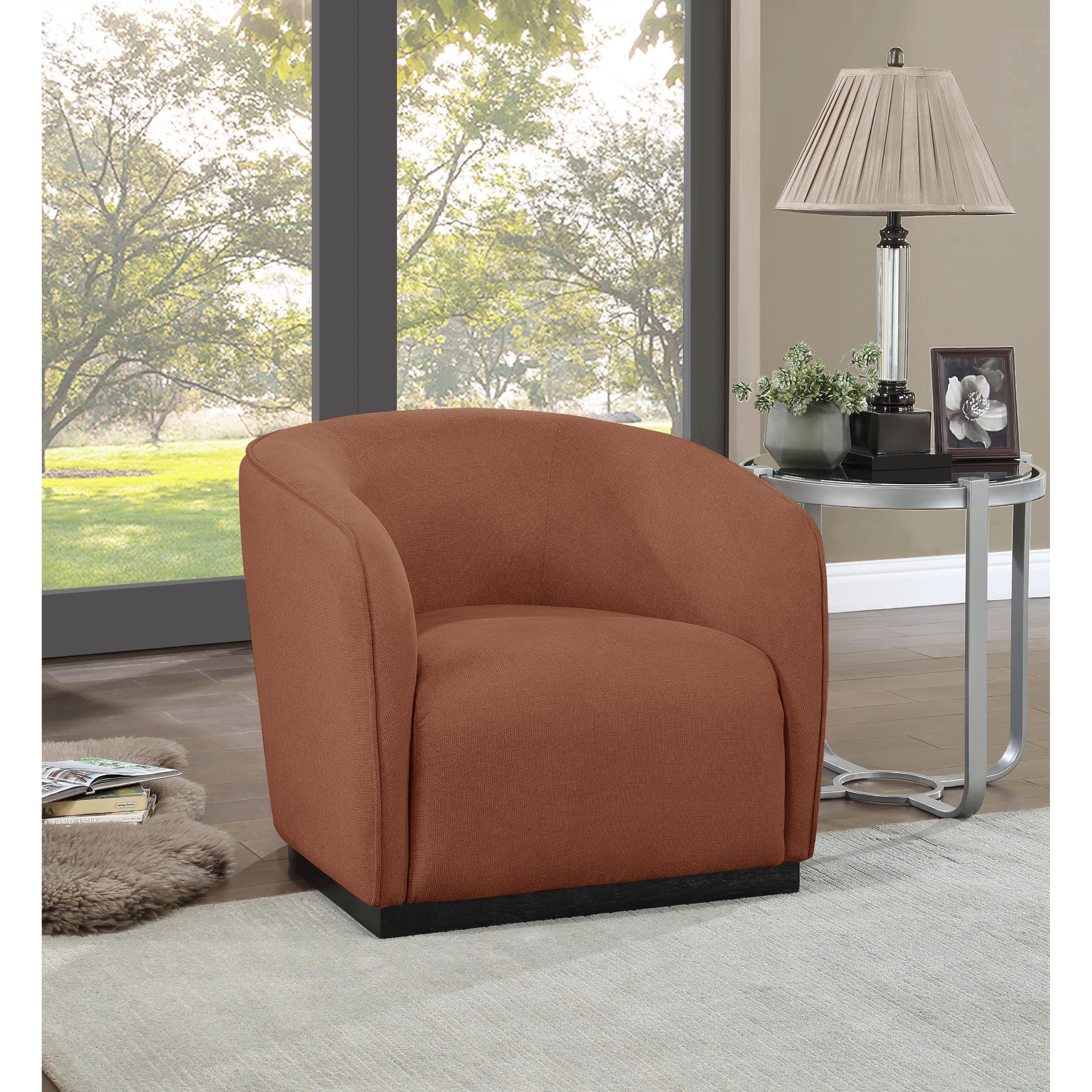 Meridian Mylah Cognac Polyester Fabric Chair