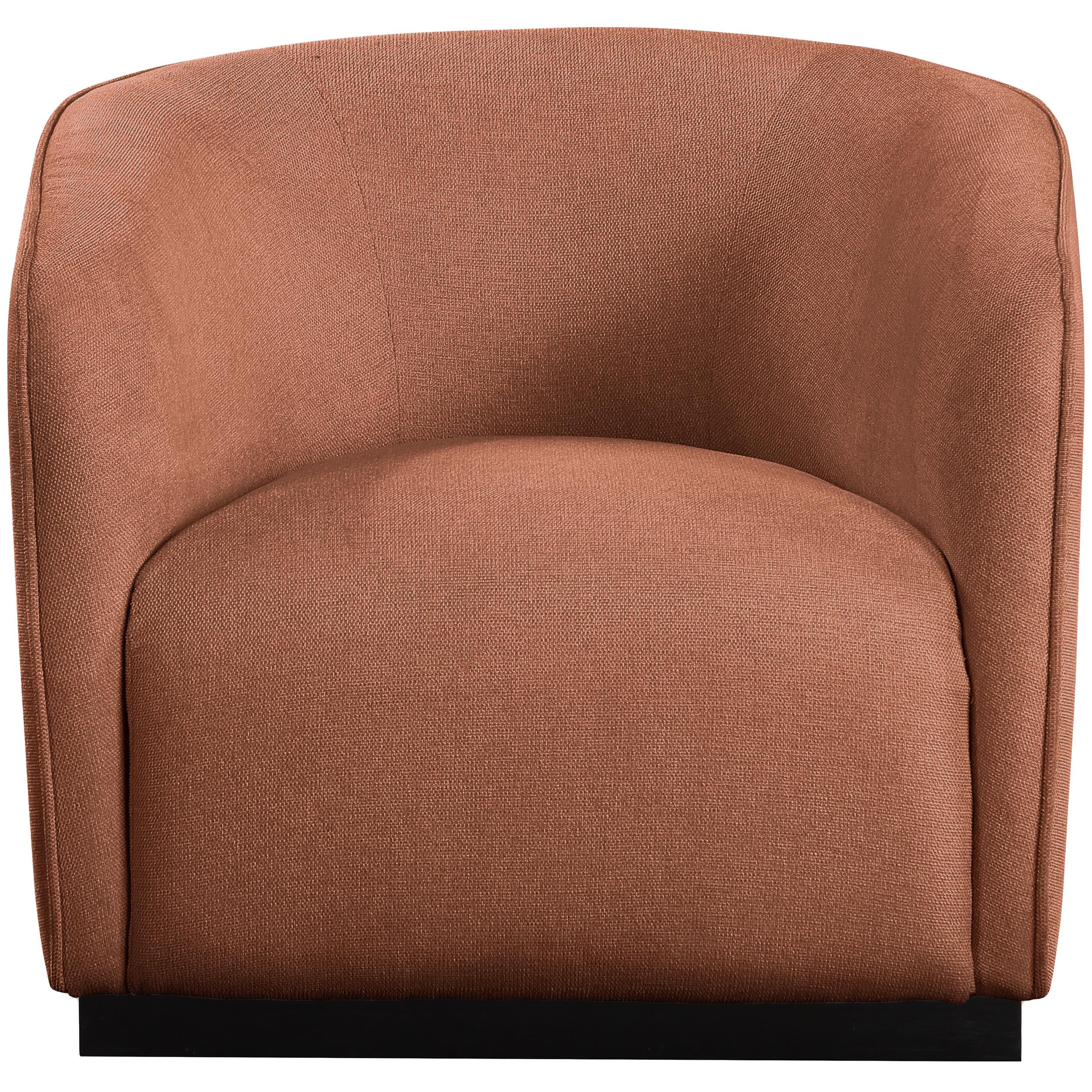 Meridian Mylah Cognac Polyester Fabric Chair