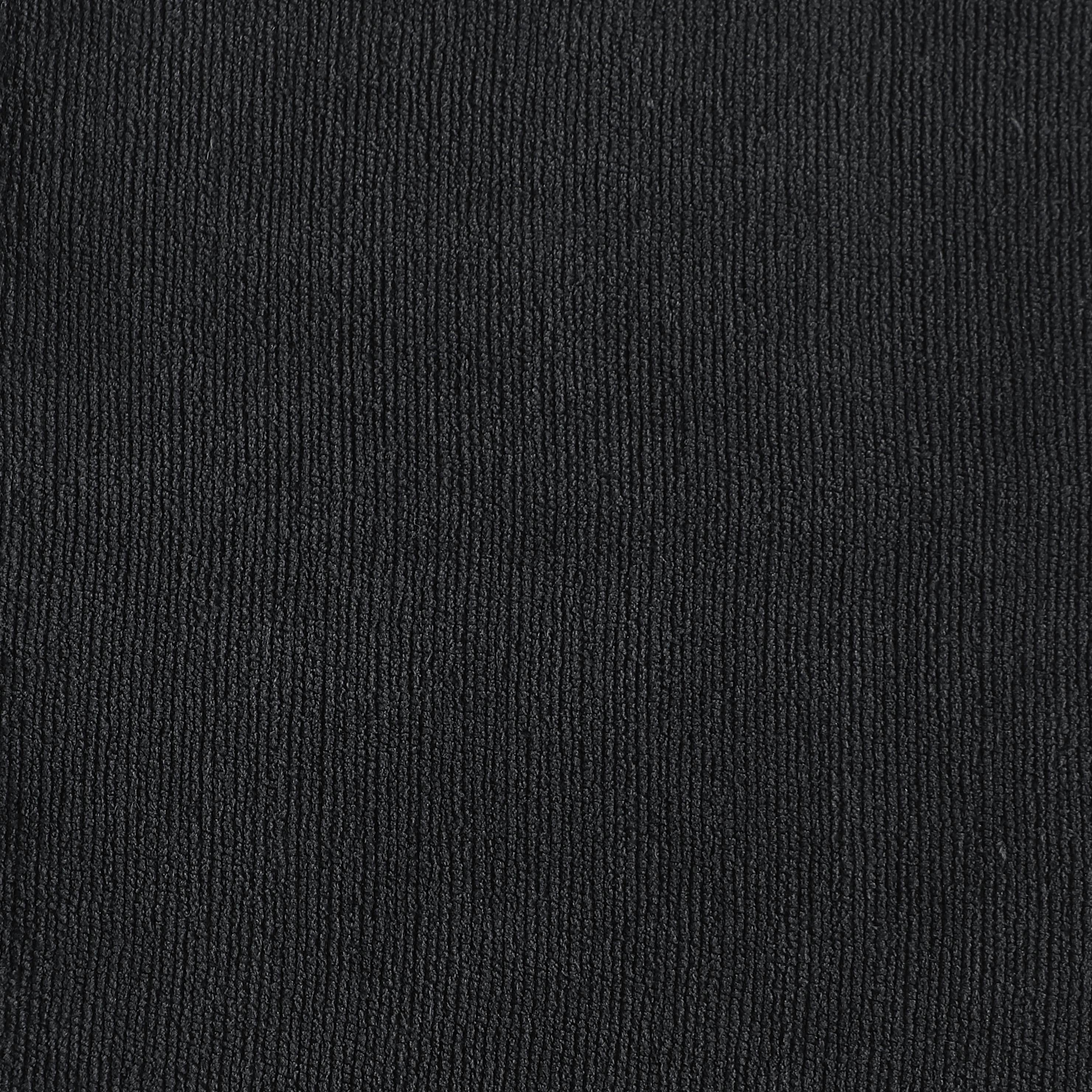 Meridian Ease Black Polyester Fabric Ottoman