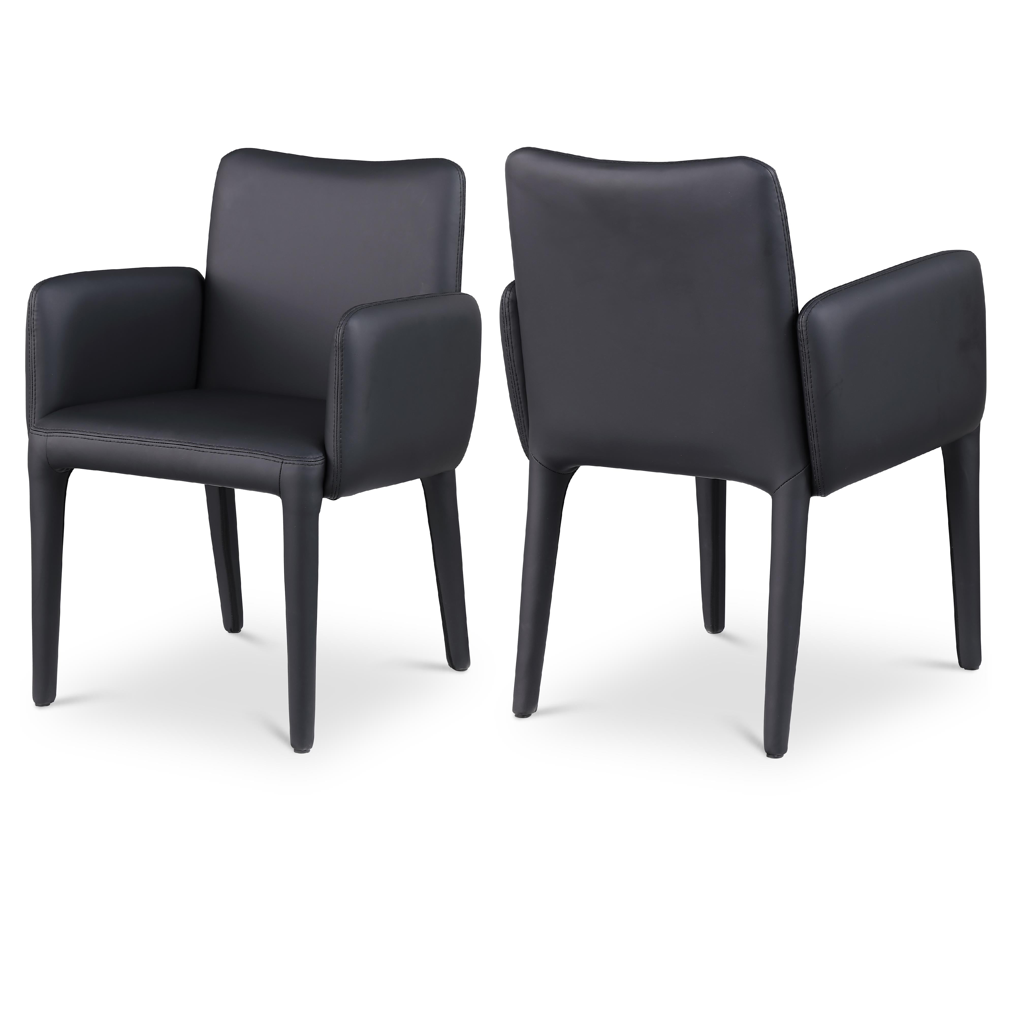 Meridian Pelle Black Vegan Leather Accent/Dining Chair