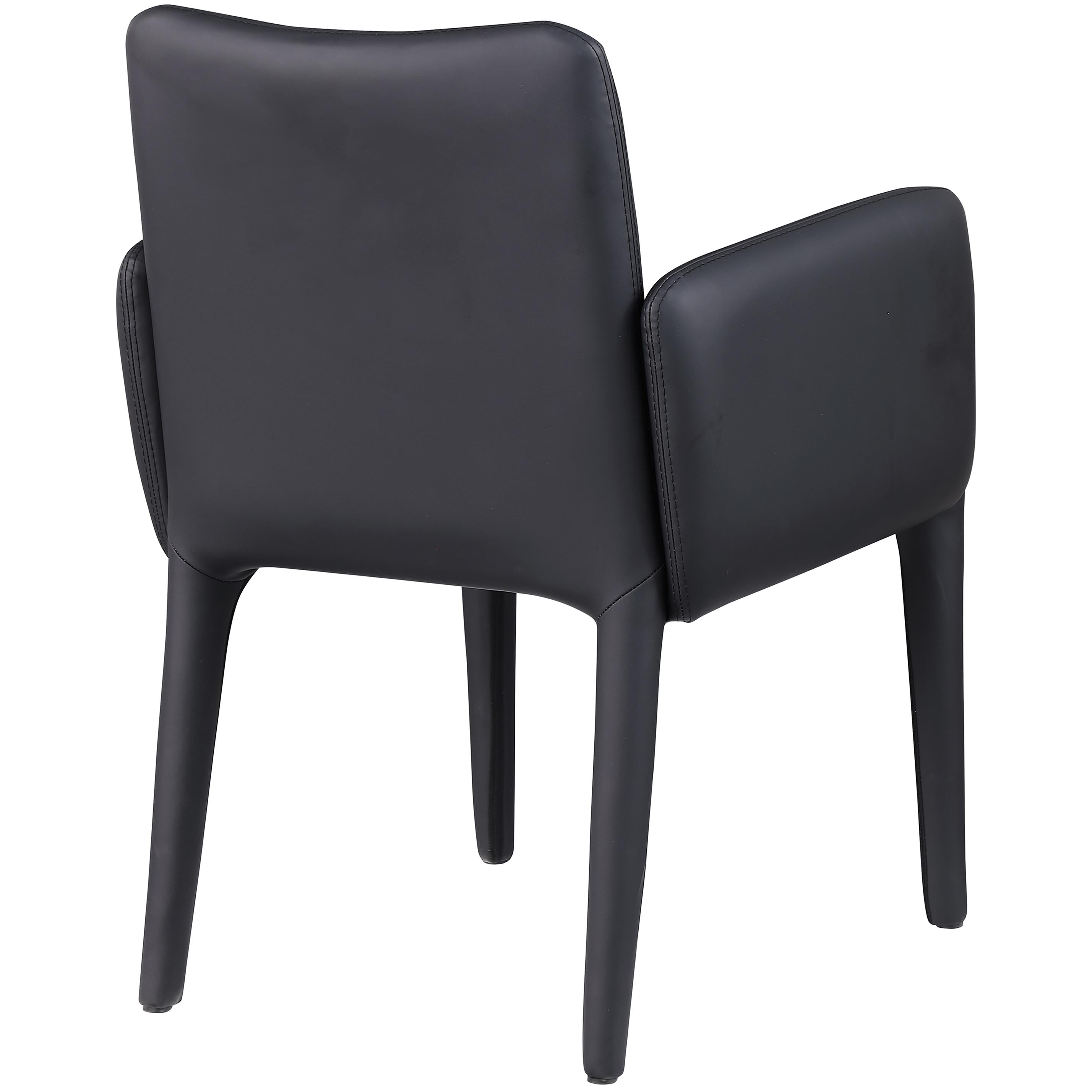 Meridian Pelle Black Vegan Leather Accent/Dining Chair