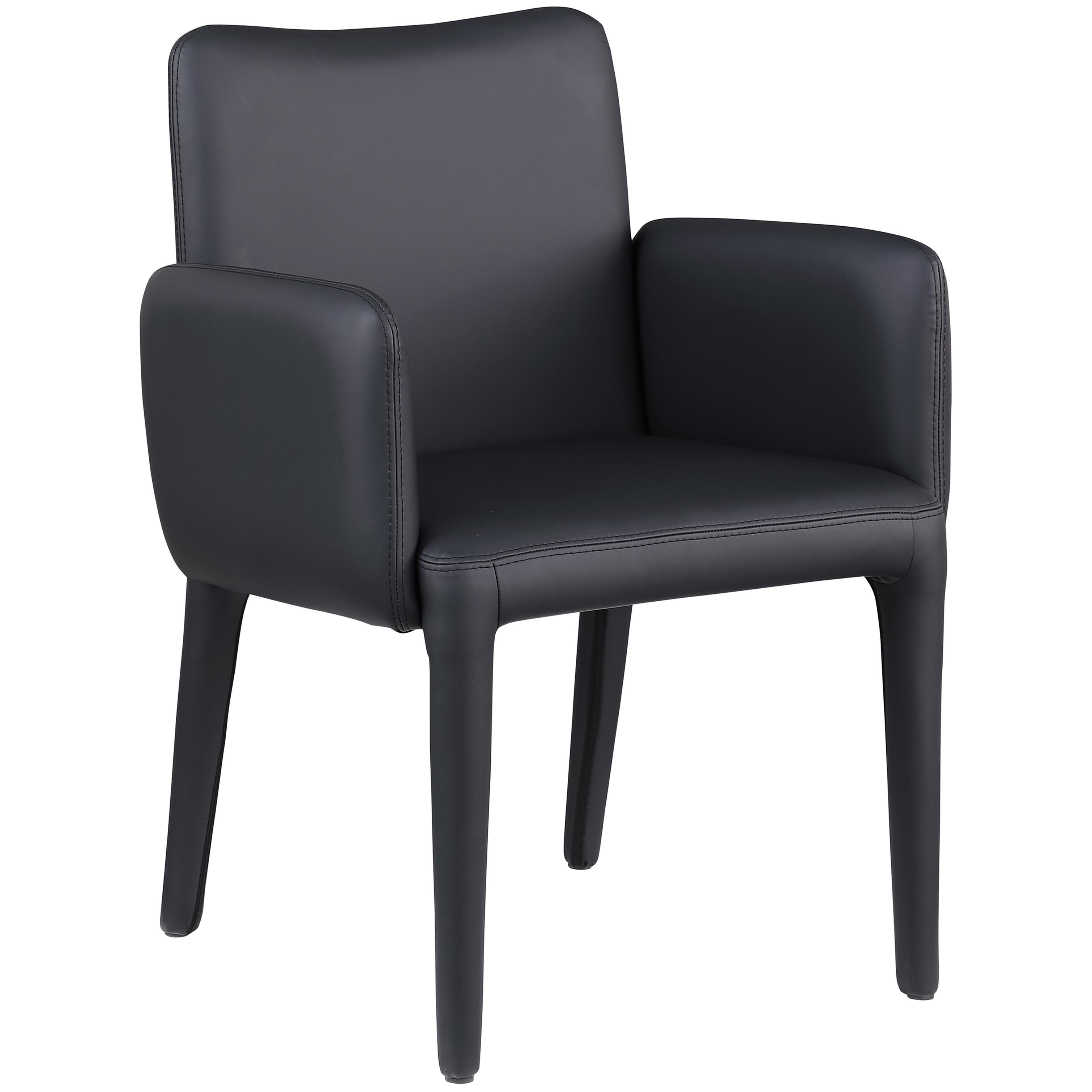 Meridian Pelle Black Vegan Leather Accent/Dining Chair