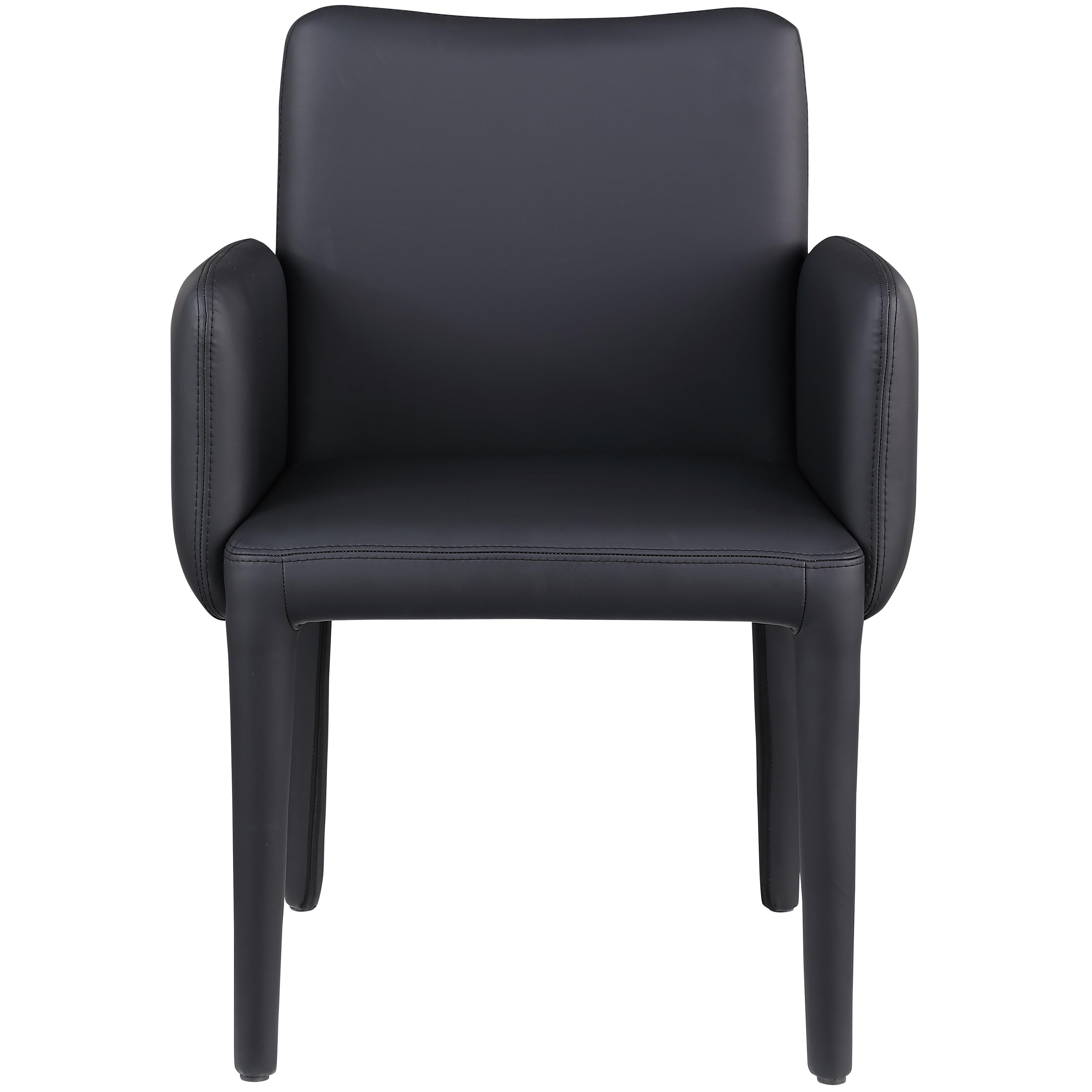 Meridian Pelle Black Vegan Leather Accent/Dining Chair