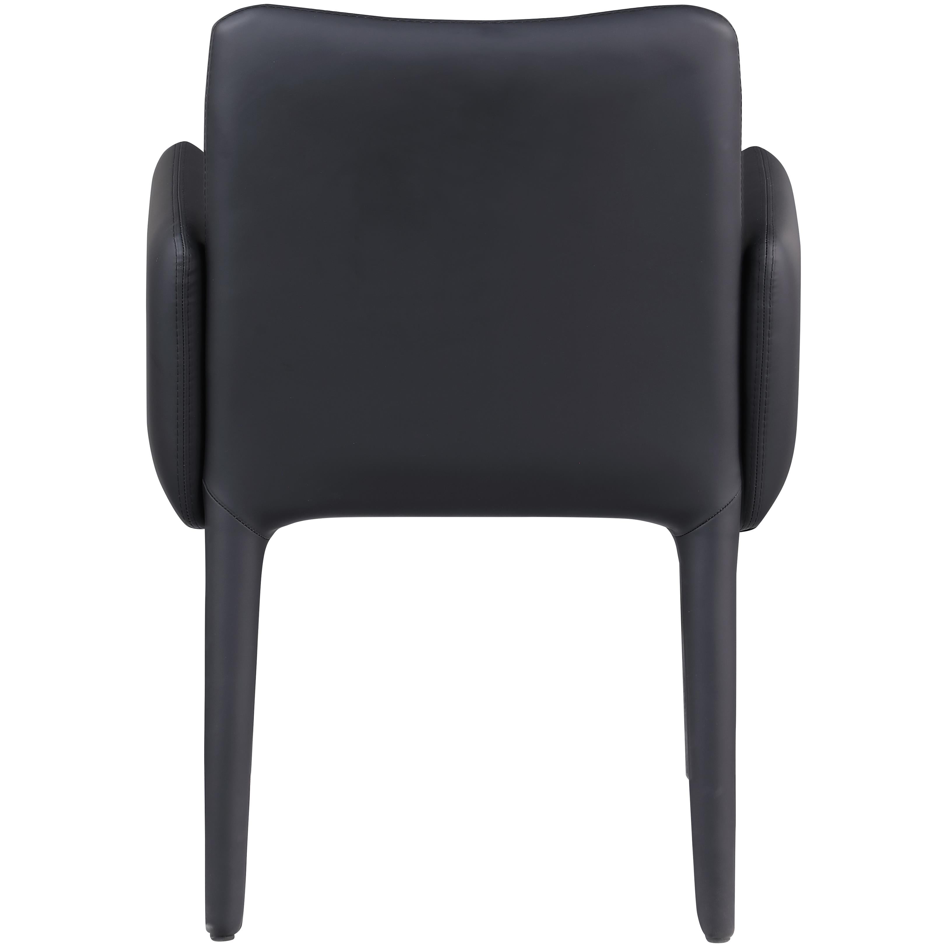 Meridian Pelle Black Vegan Leather Accent/Dining Chair