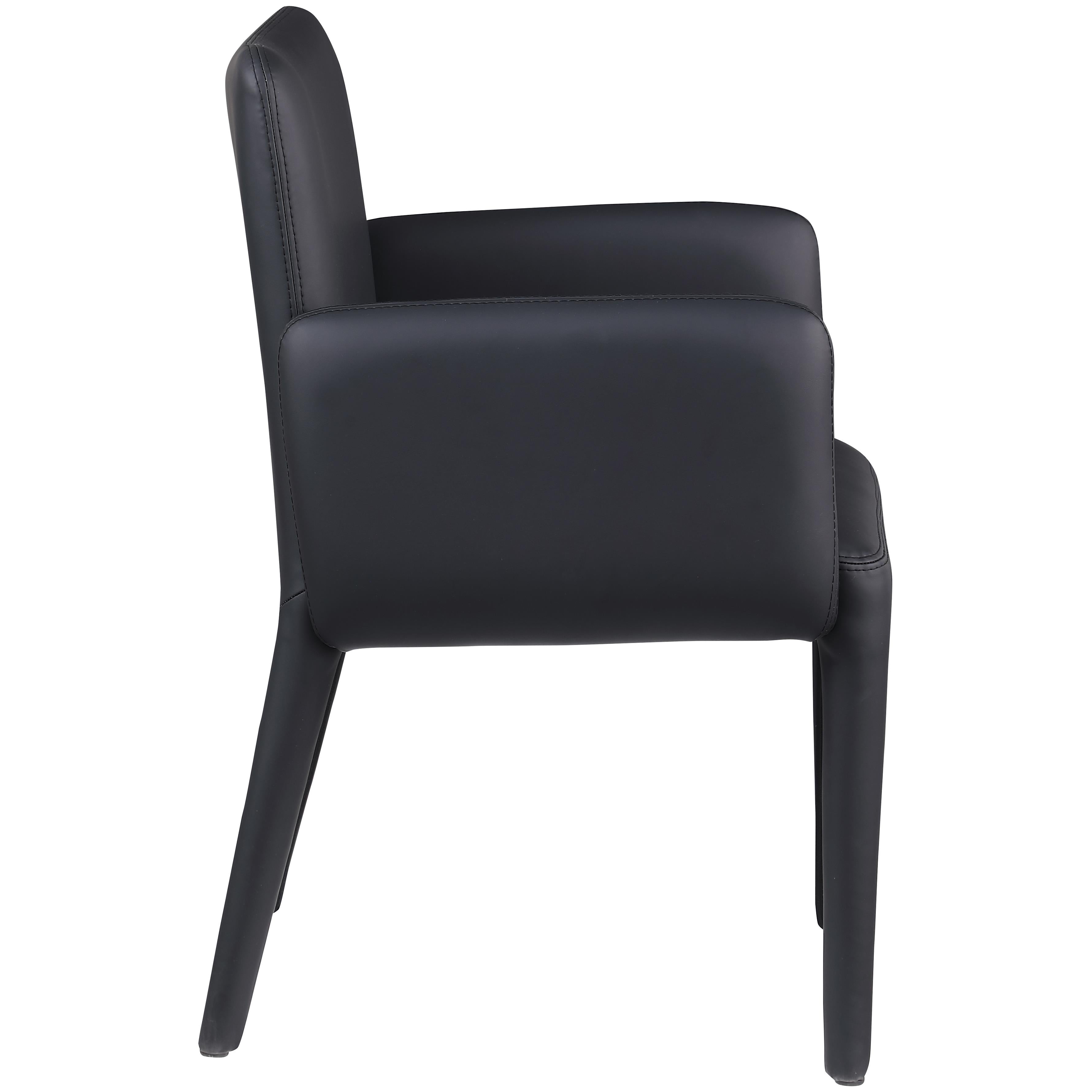 Meridian Pelle Black Vegan Leather Accent/Dining Chair
