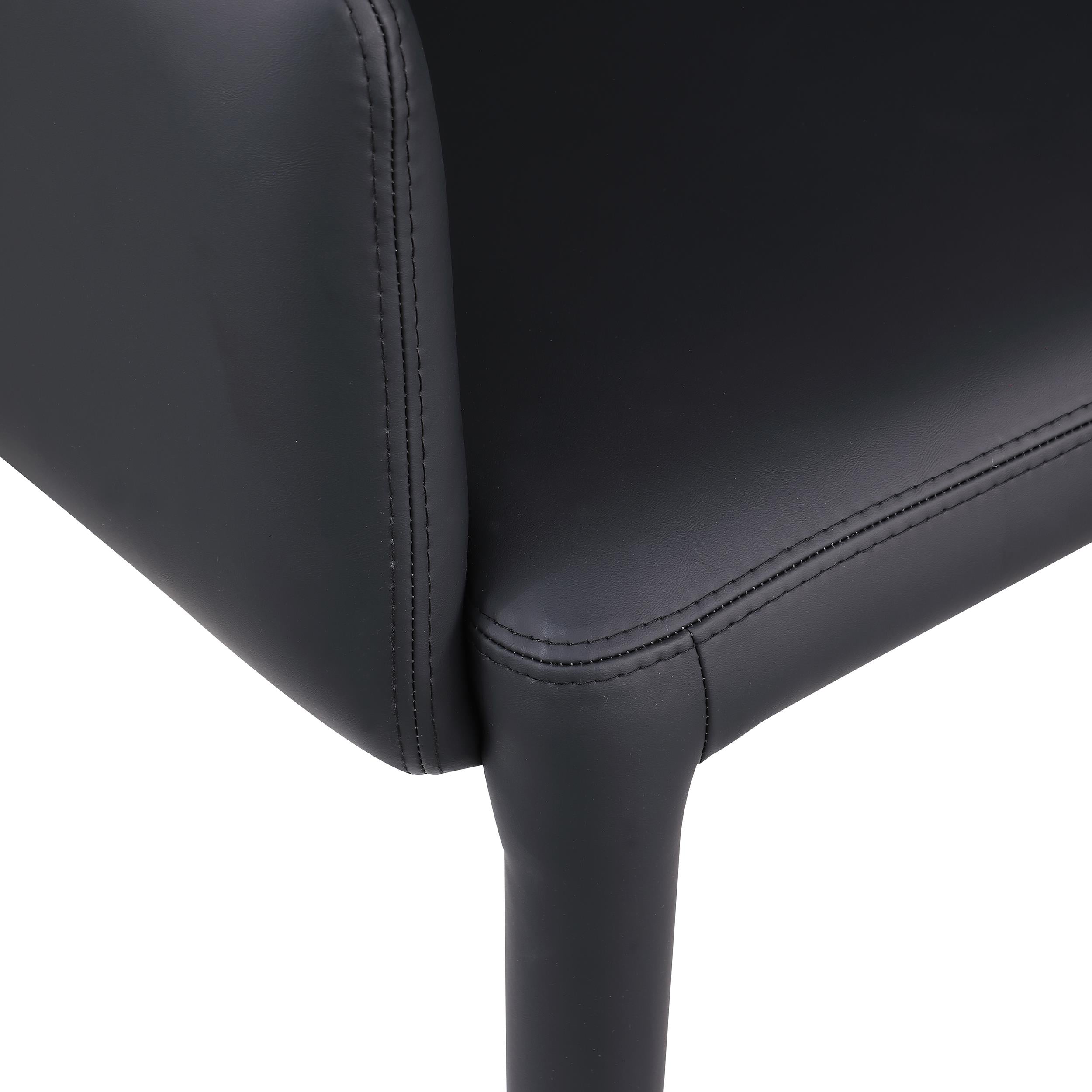 Meridian Pelle Black Vegan Leather Accent/Dining Chair