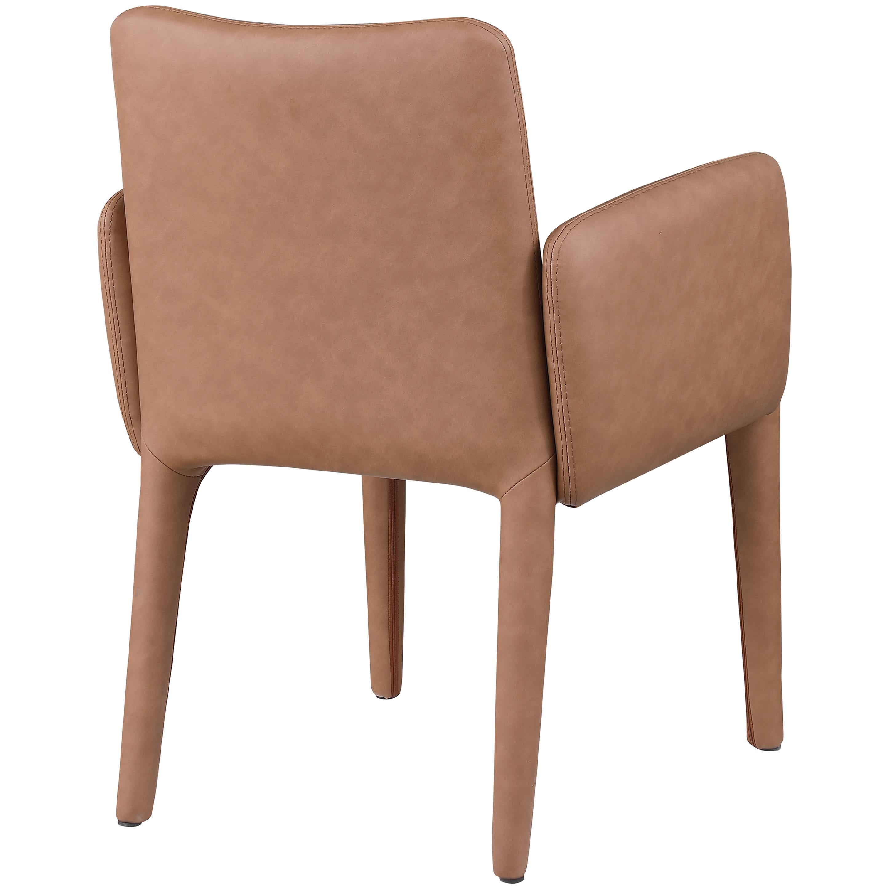 Meridian Pelle Brown Vegan Leather Accent/Dining Chair
