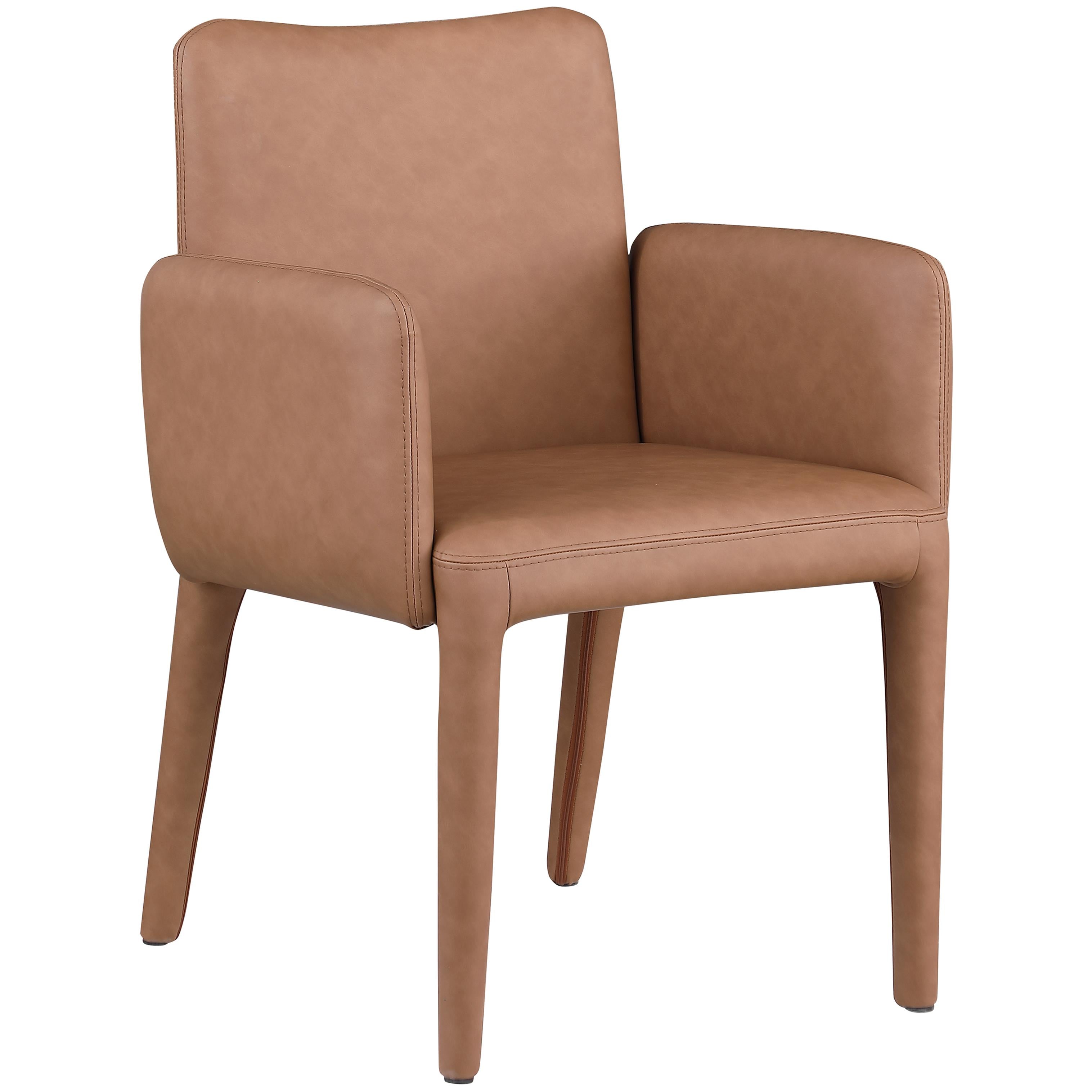Meridian Pelle Brown Vegan Leather Accent/Dining Chair