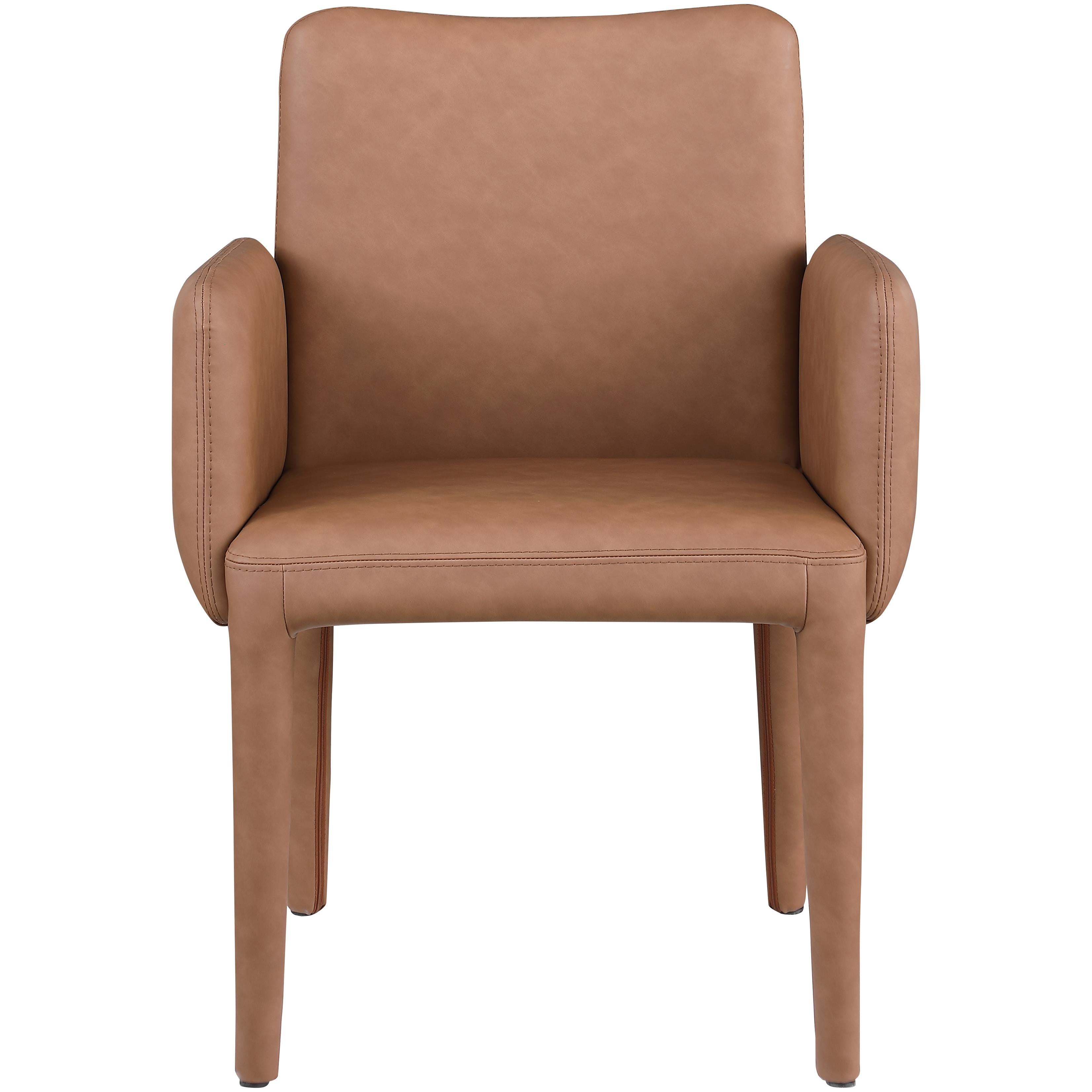 Meridian Pelle Brown Vegan Leather Accent/Dining Chair