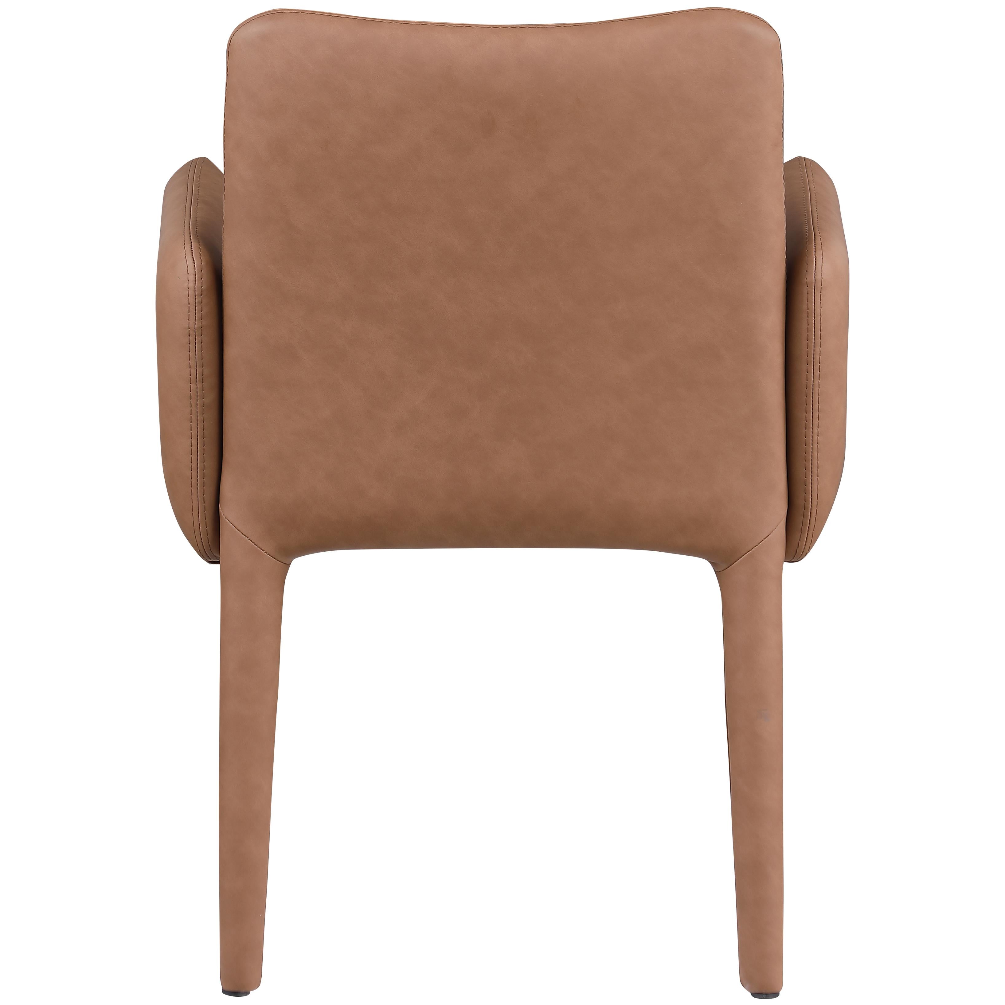 Meridian Pelle Brown Vegan Leather Accent/Dining Chair