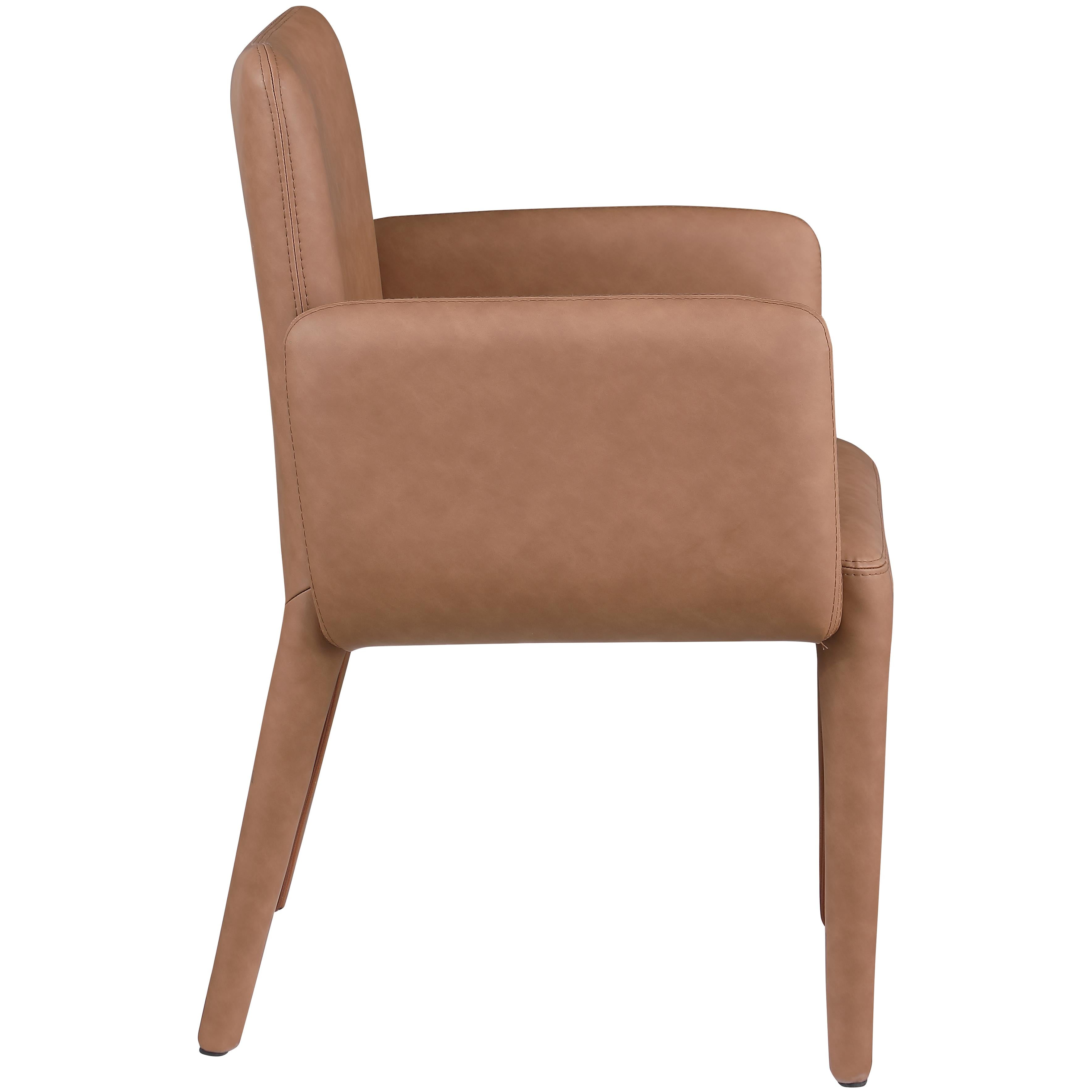 Meridian Pelle Brown Vegan Leather Accent/Dining Chair