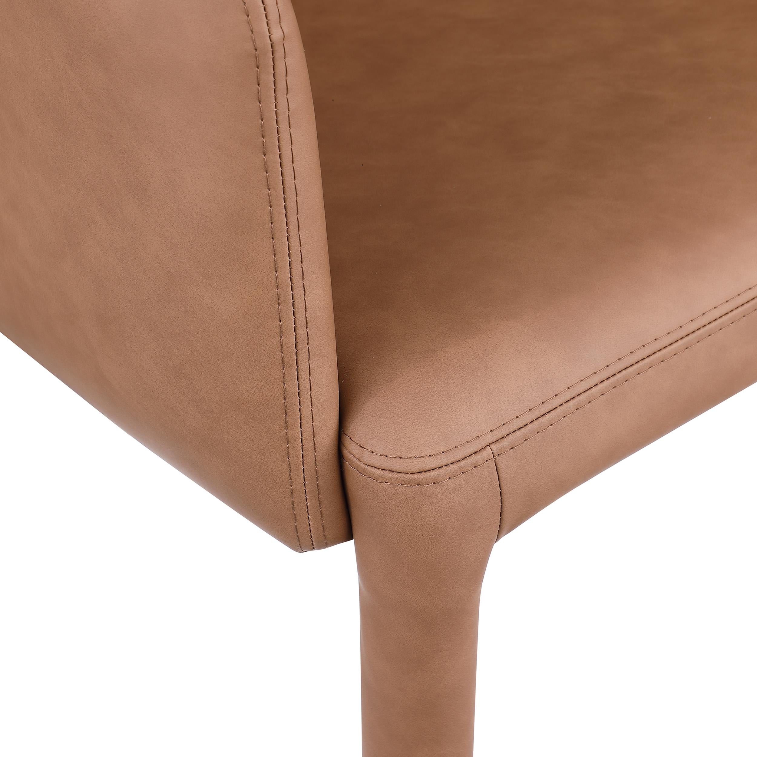Meridian Pelle Brown Vegan Leather Accent/Dining Chair