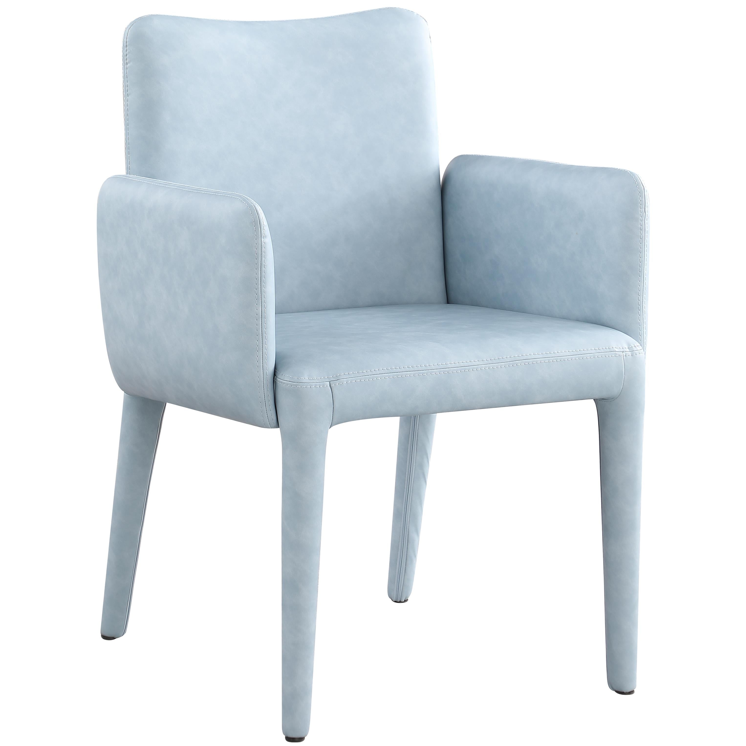Meridian Pelle Light Blue Vegan Leather Accent/Dining Chair