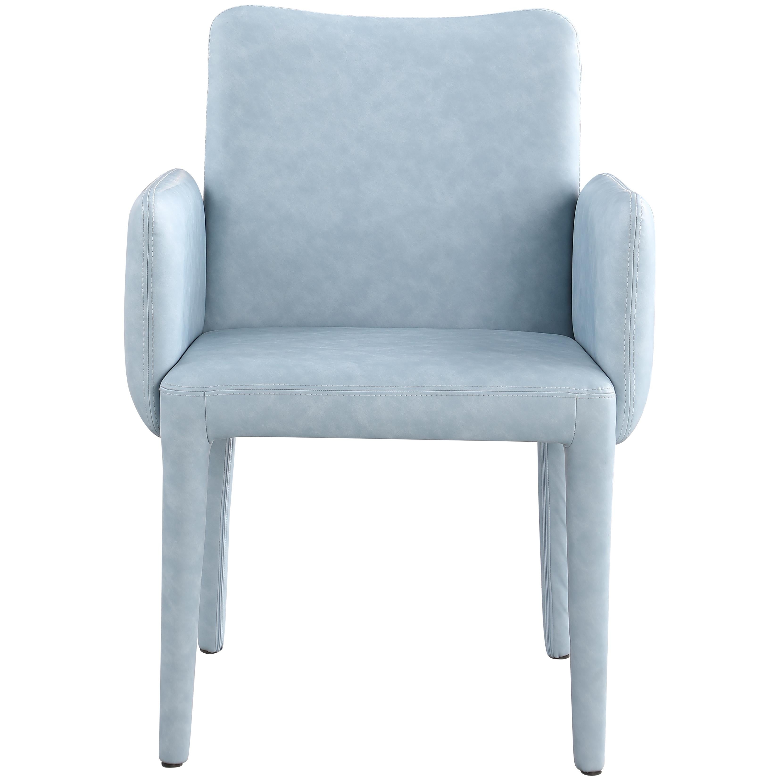 Meridian Pelle Light Blue Vegan Leather Accent/Dining Chair