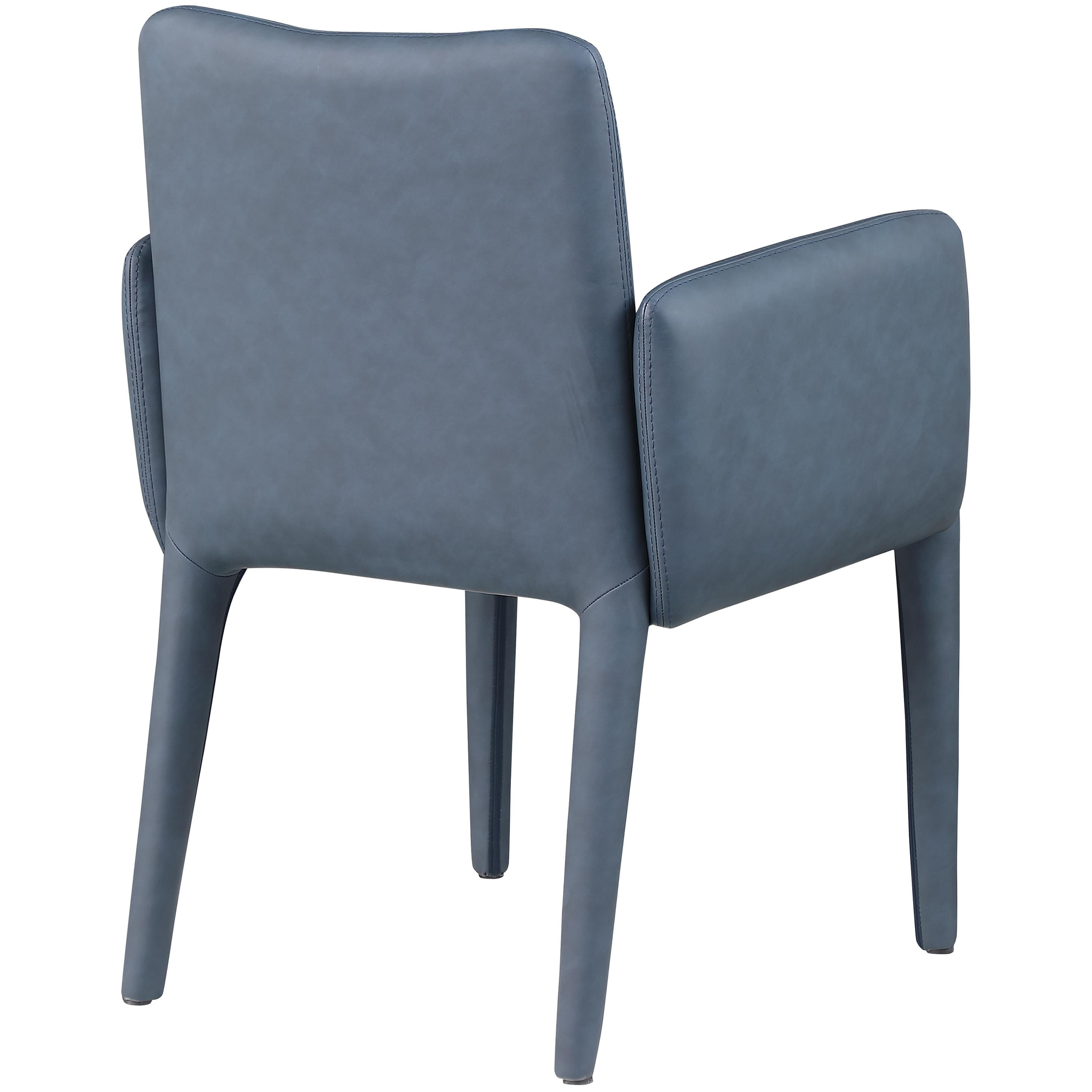 Meridian Pelle Navy Vegan Leather Accent/Dining Chair