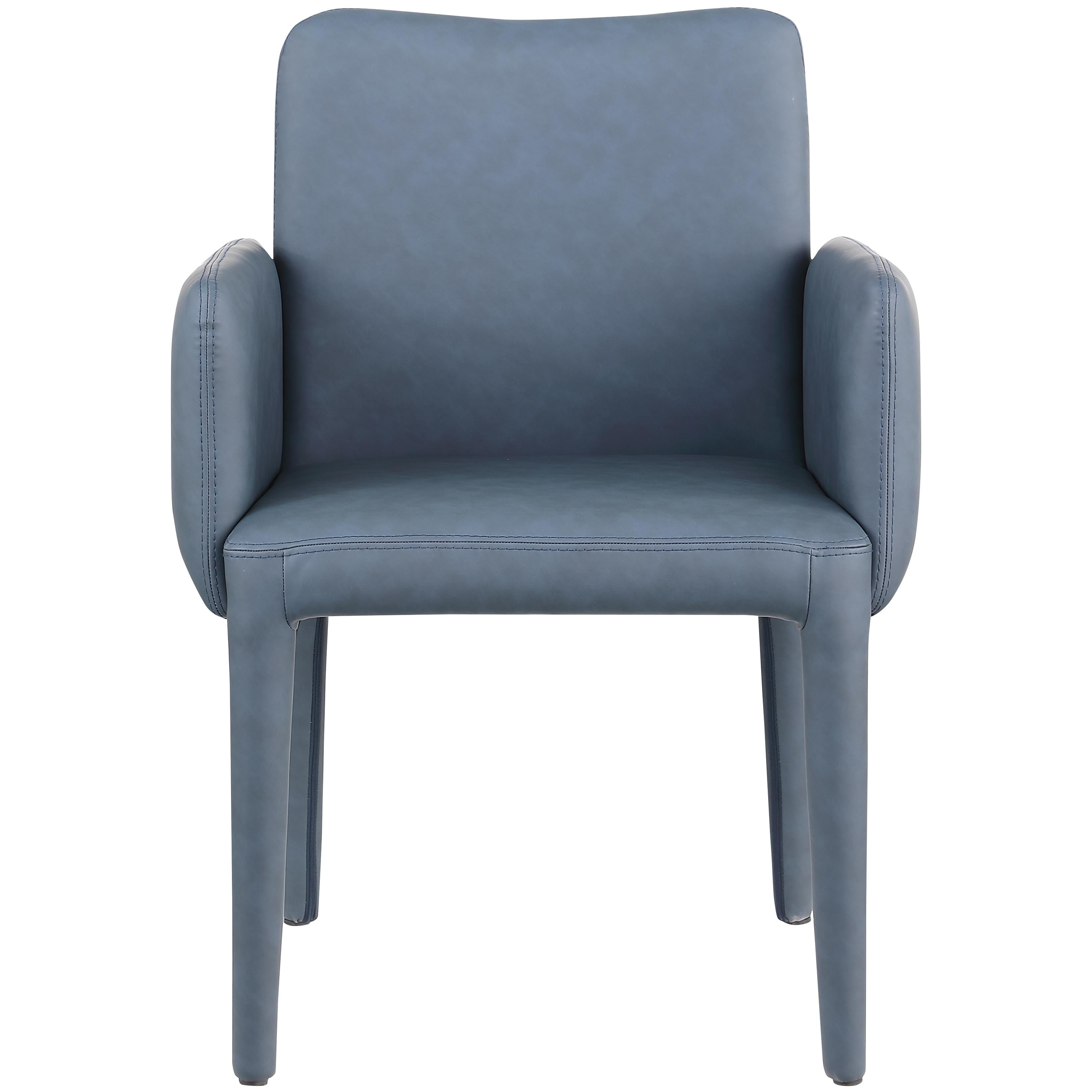 Meridian Pelle Navy Vegan Leather Accent/Dining Chair