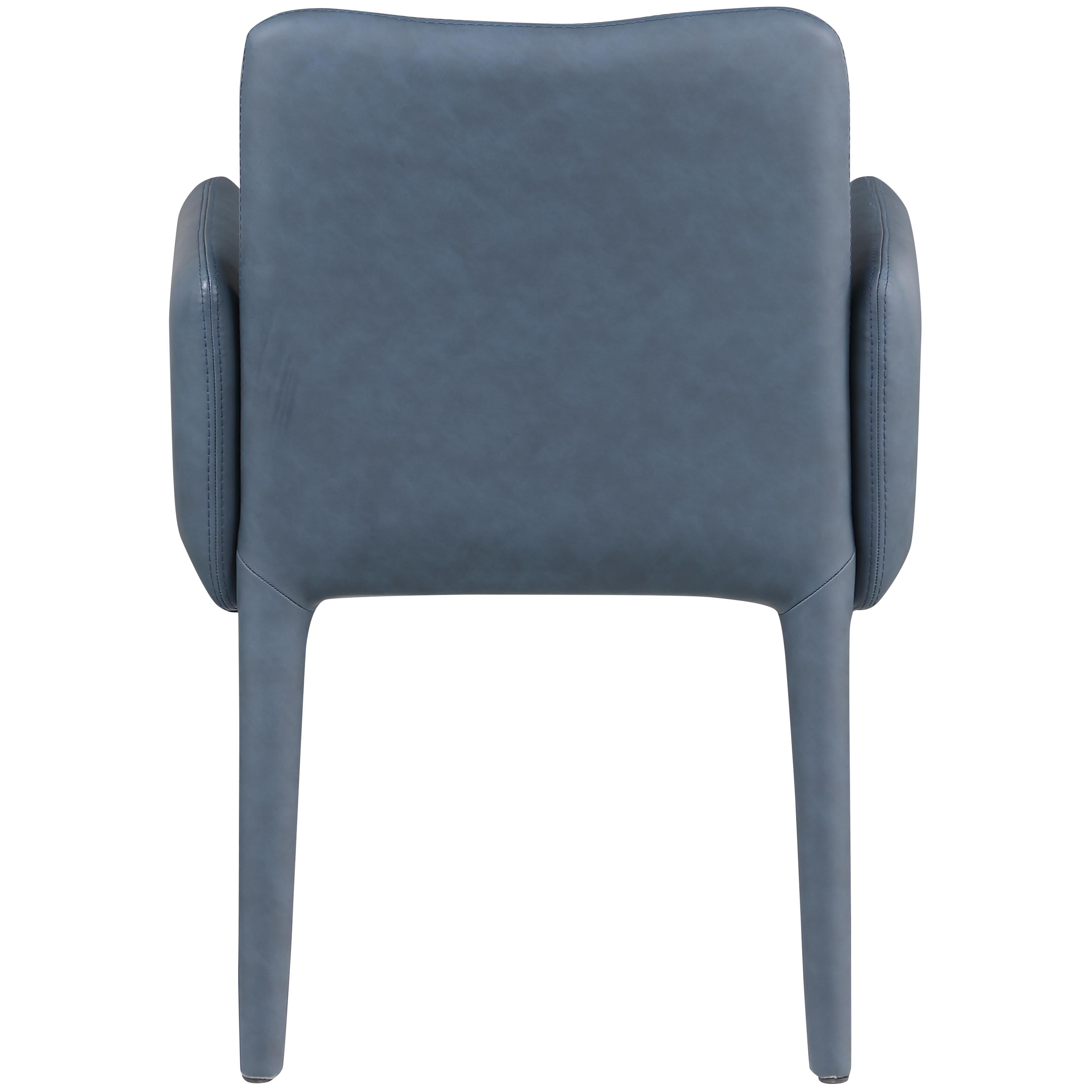 Meridian Pelle Navy Vegan Leather Accent/Dining Chair
