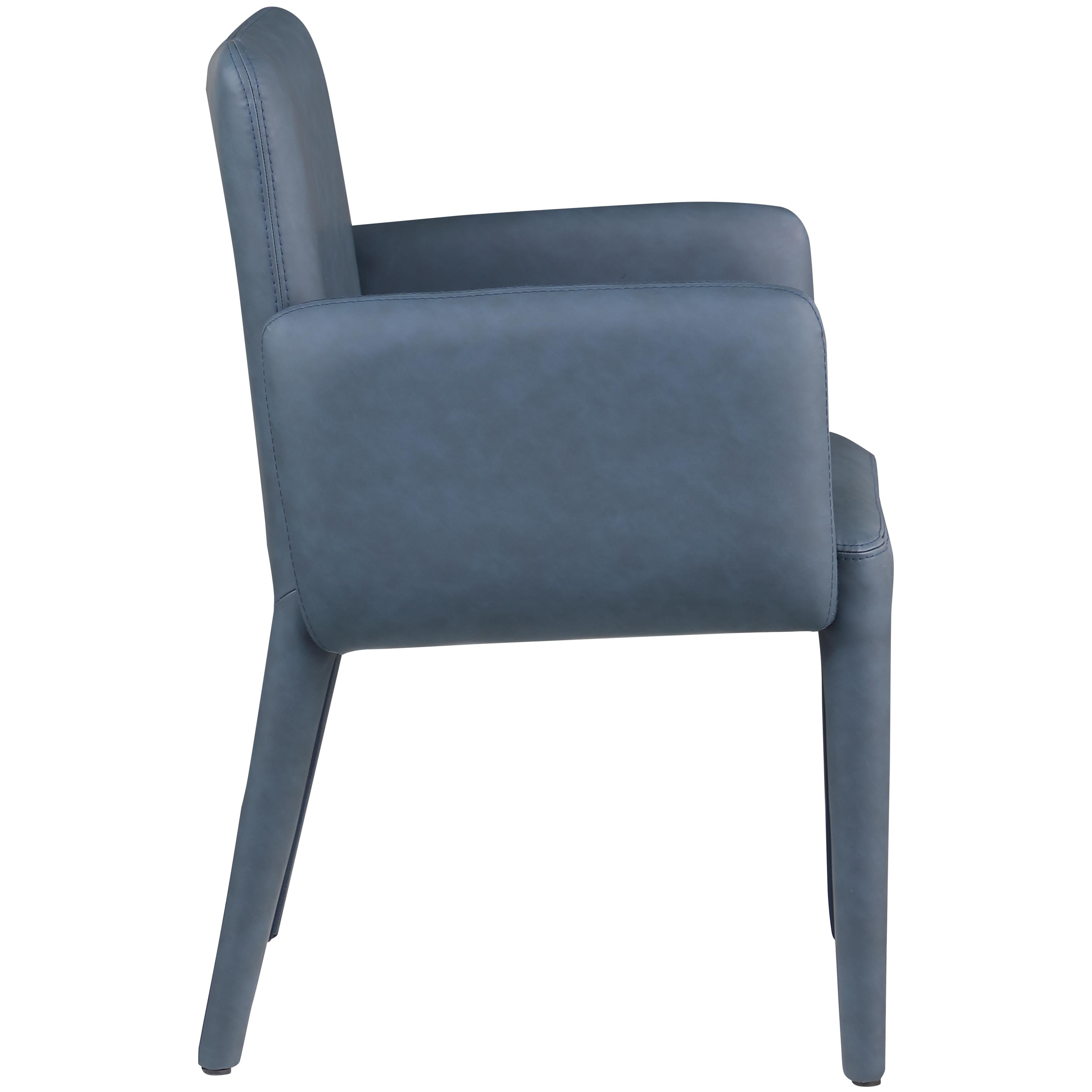Meridian Pelle Navy Vegan Leather Accent/Dining Chair