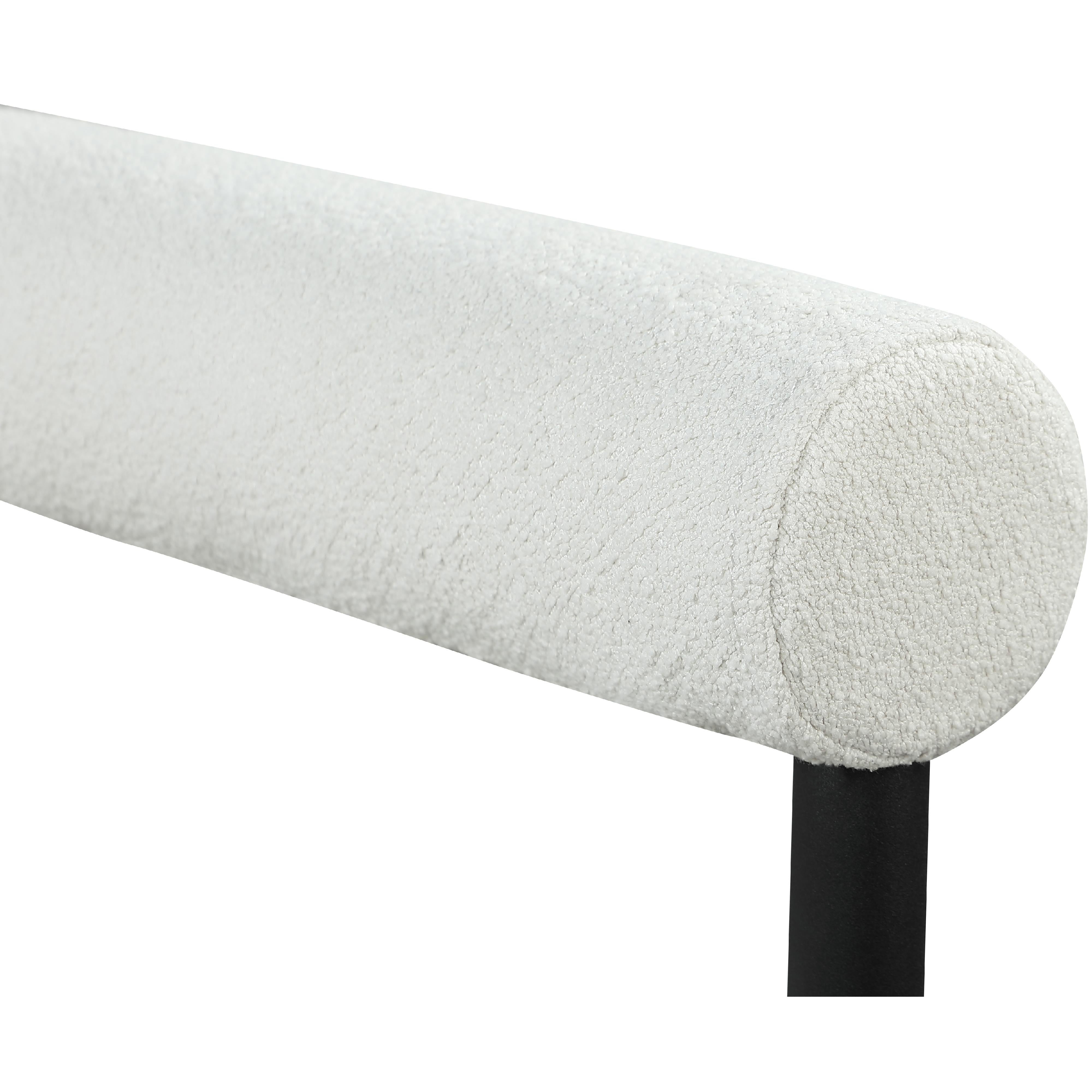 Meridian Louie Cream Boucle Fabric Dining Chair