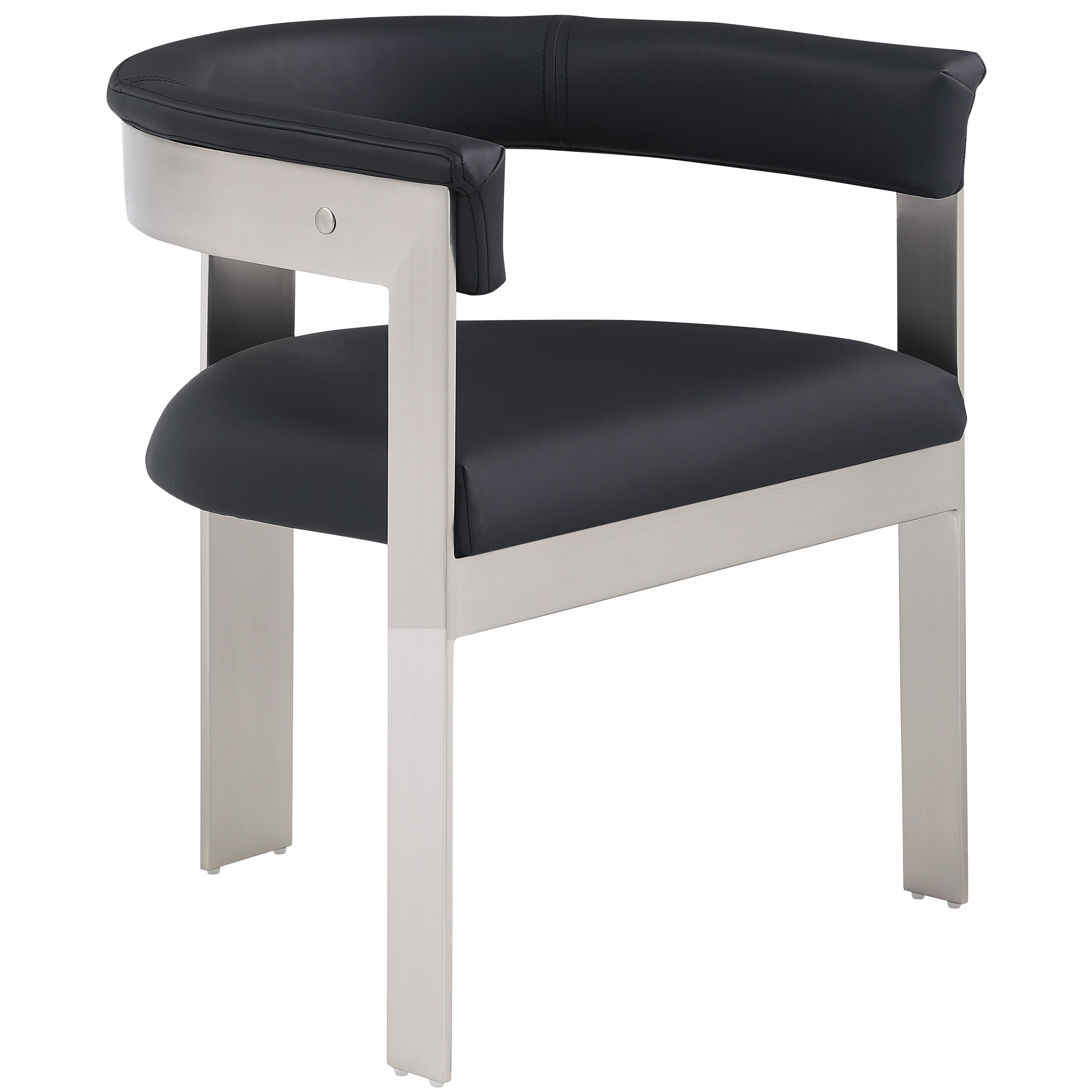 Meridian Romeo Black Vegan Leather Dining Chair