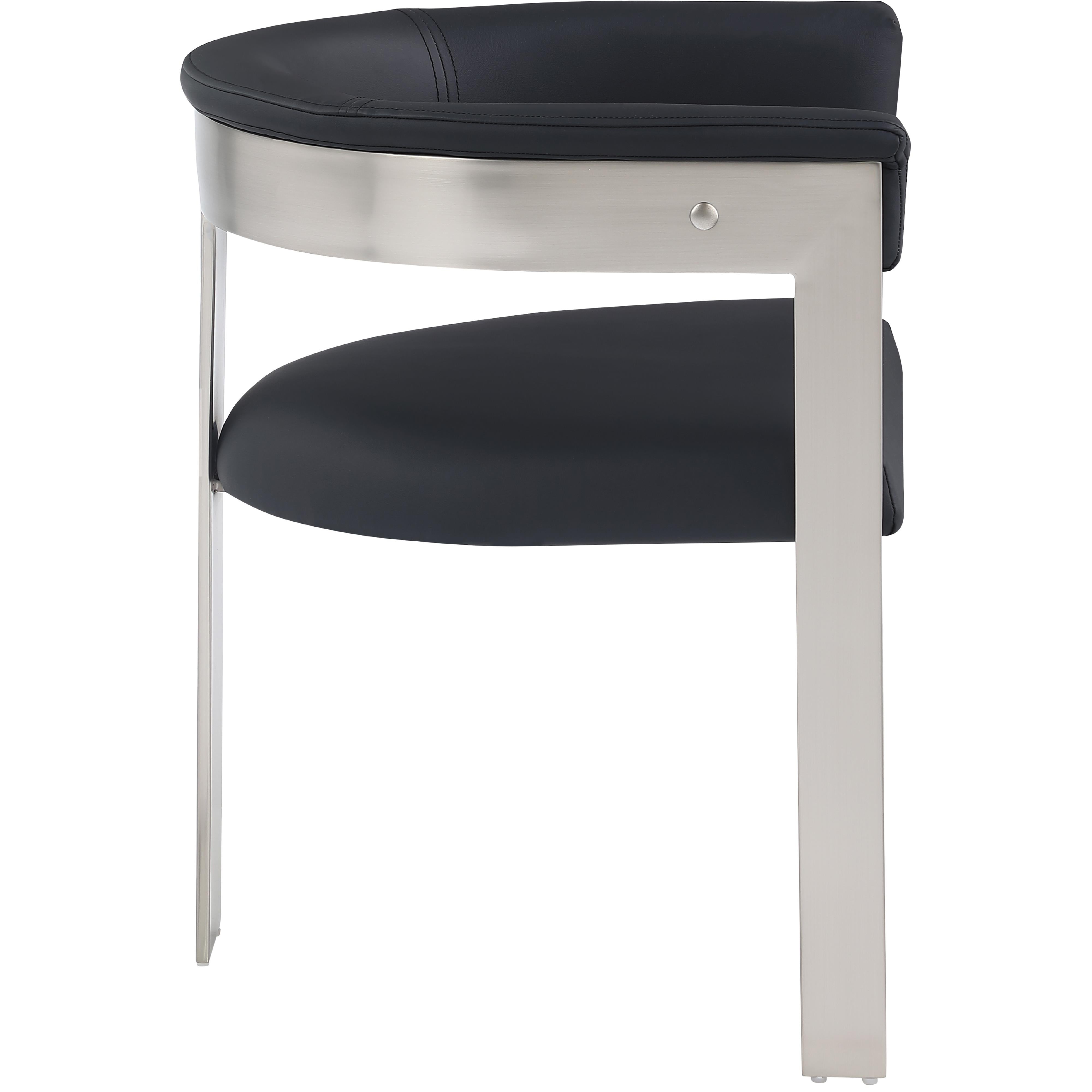 Meridian Romeo Black Vegan Leather Dining Chair