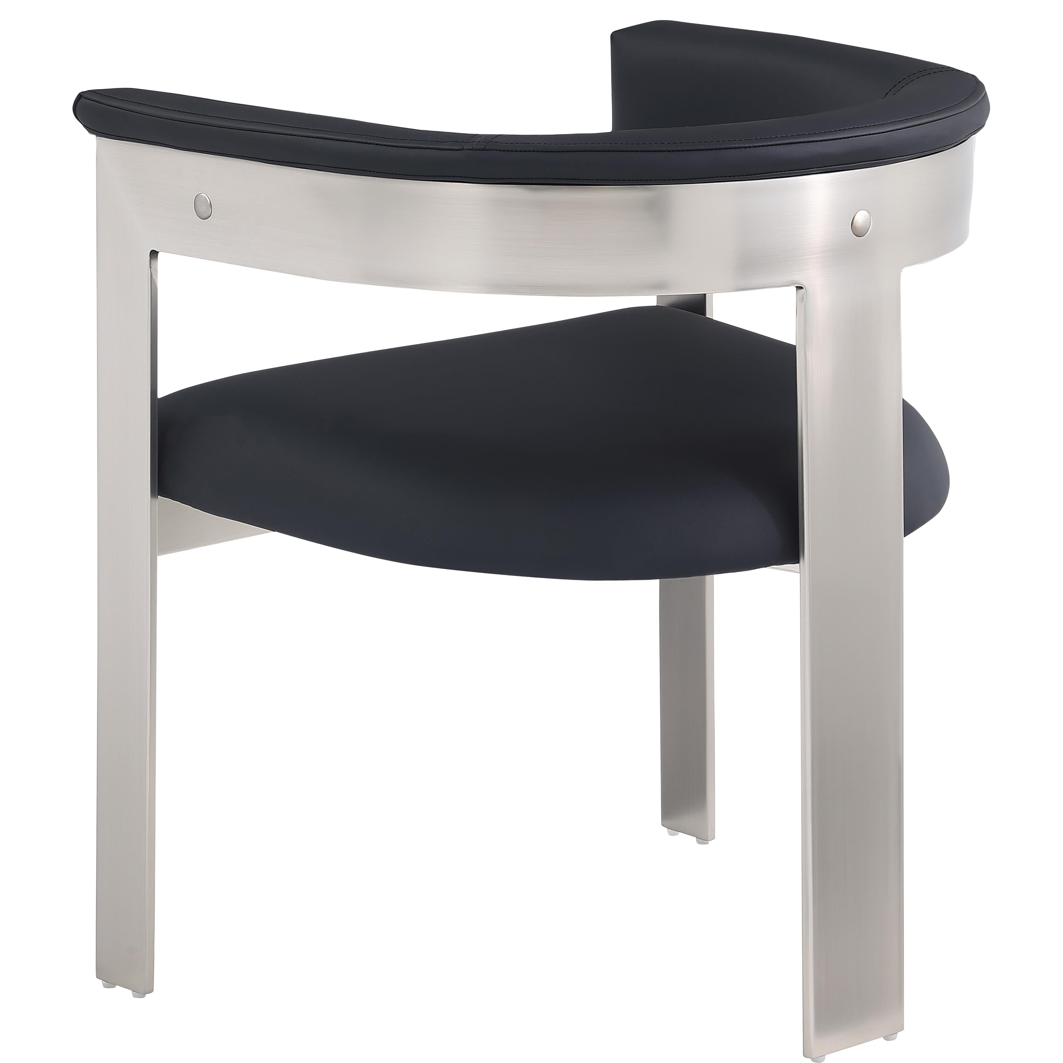 Meridian Romeo Black Vegan Leather Dining Chair