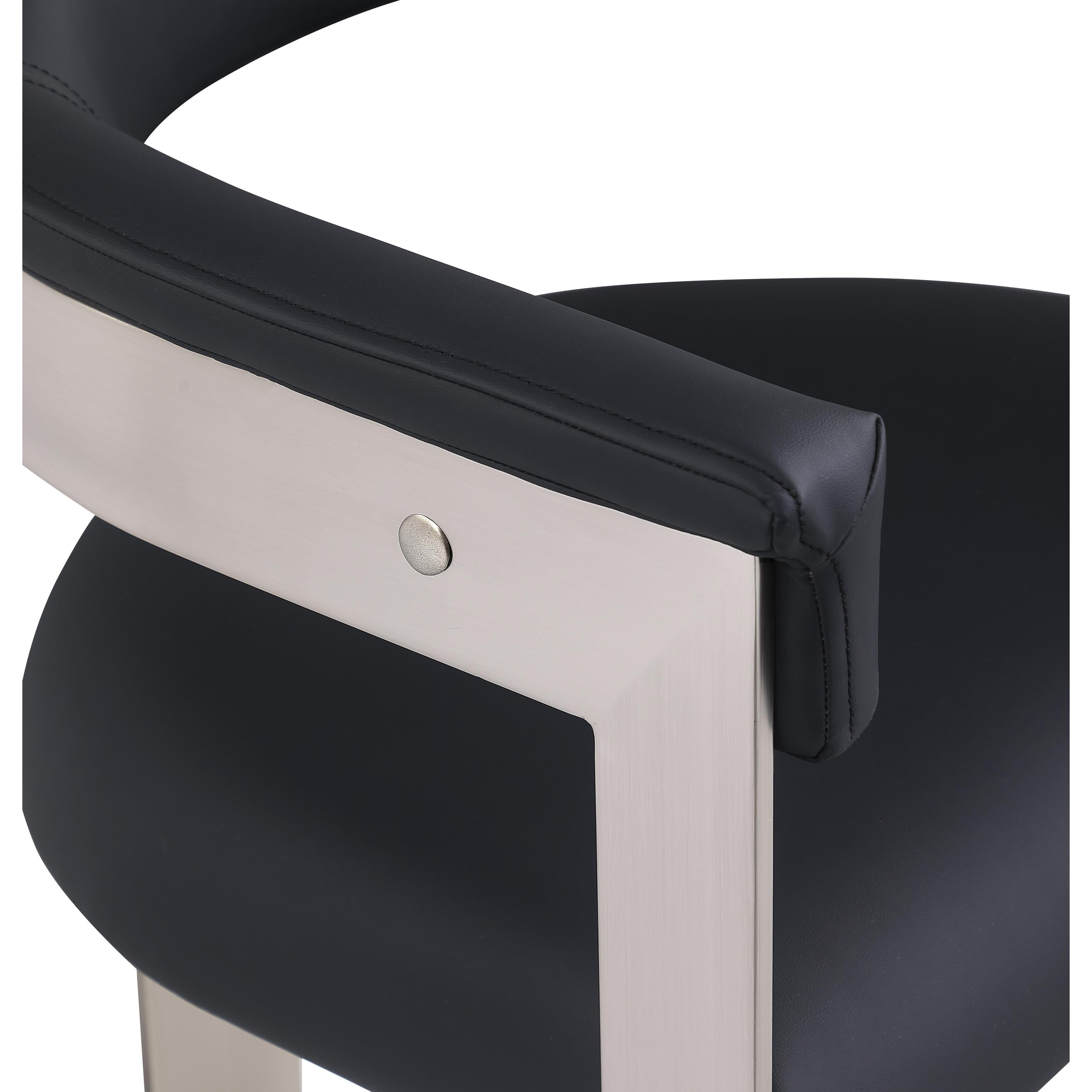 Meridian Romeo Black Vegan Leather Dining Chair