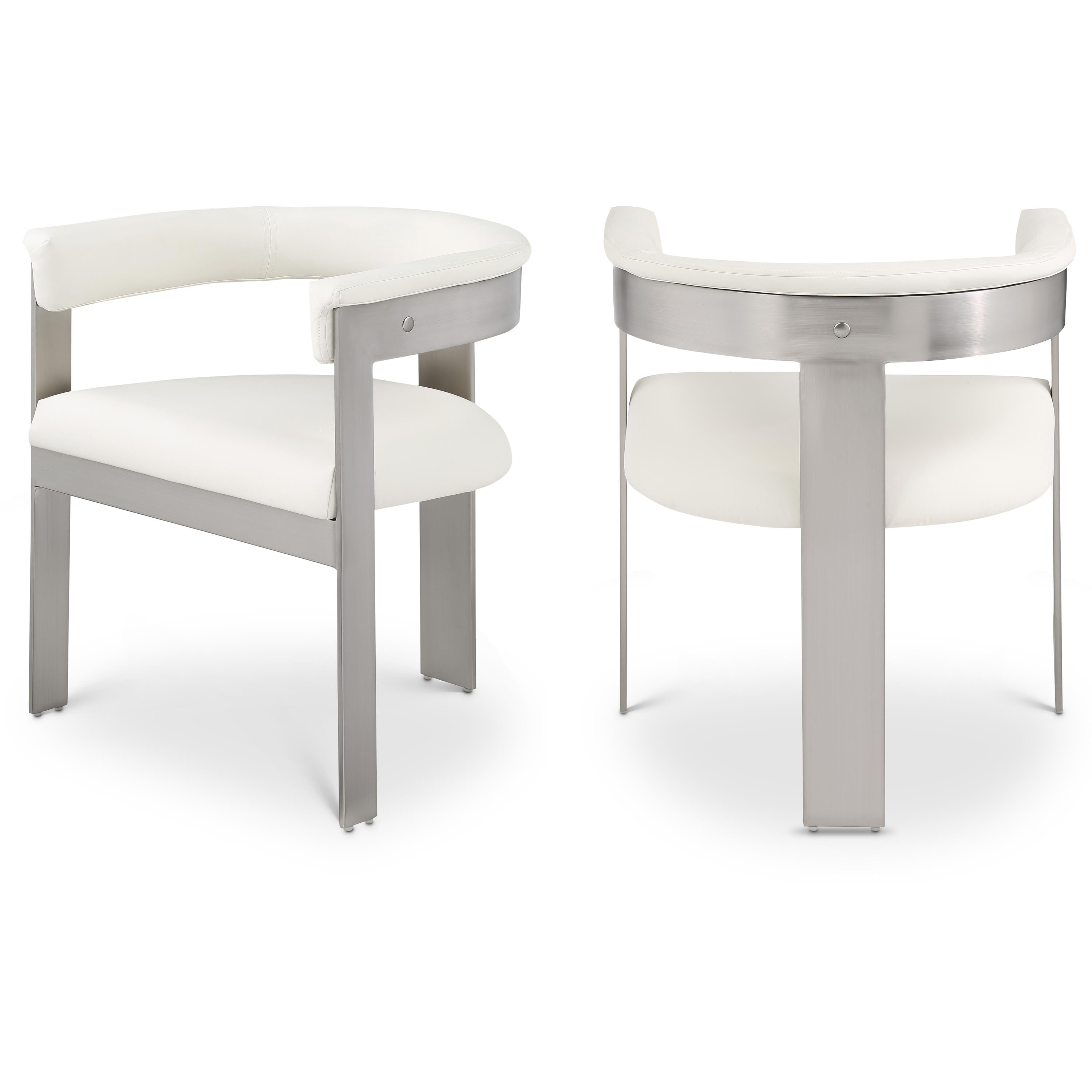 Meridian Romeo Cream Vegan Leather Dining Chair